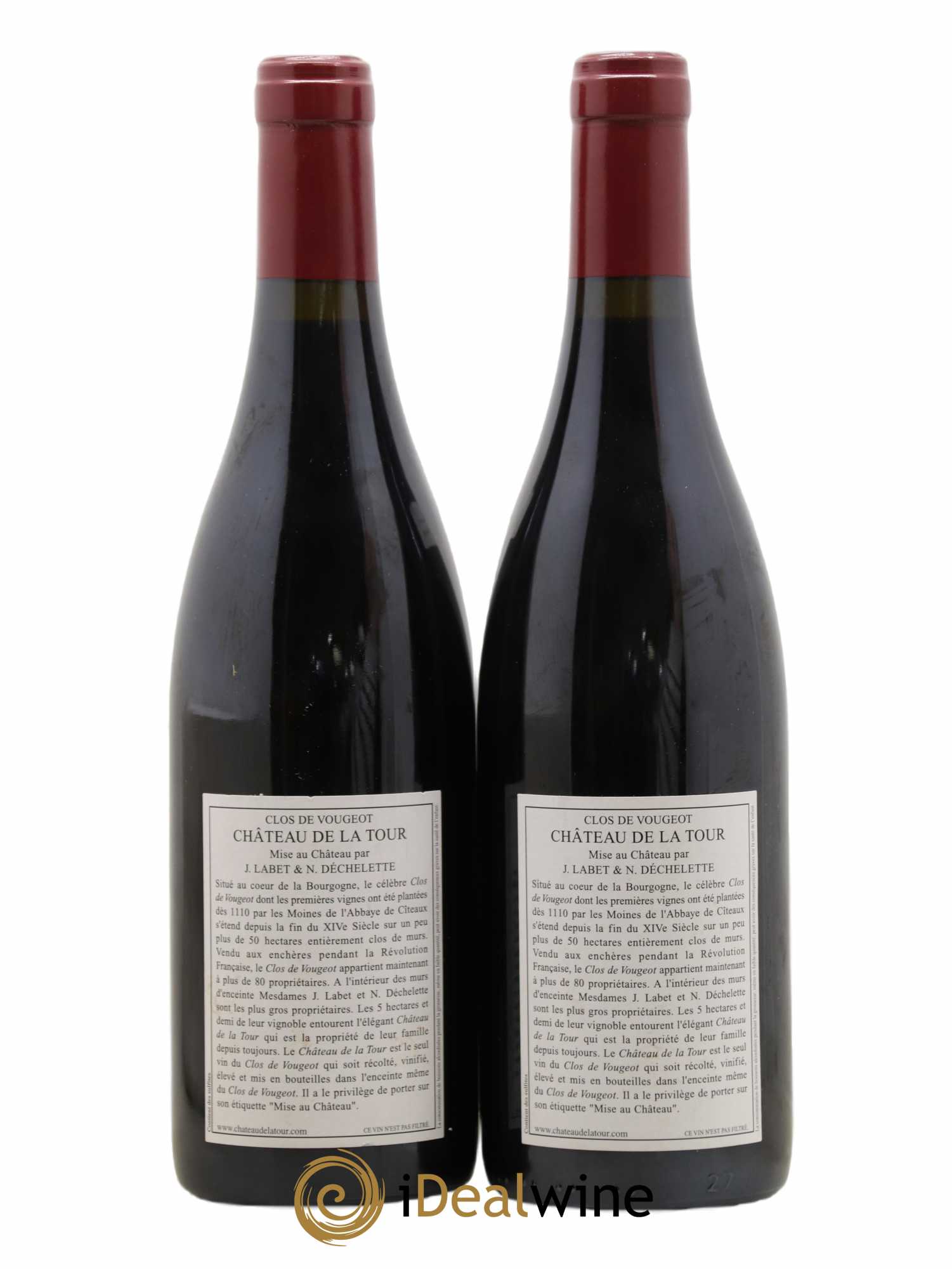Clos de Vougeot Grand Cru Château de La Tour 2012 - Lot de 2 bouteilles - 1