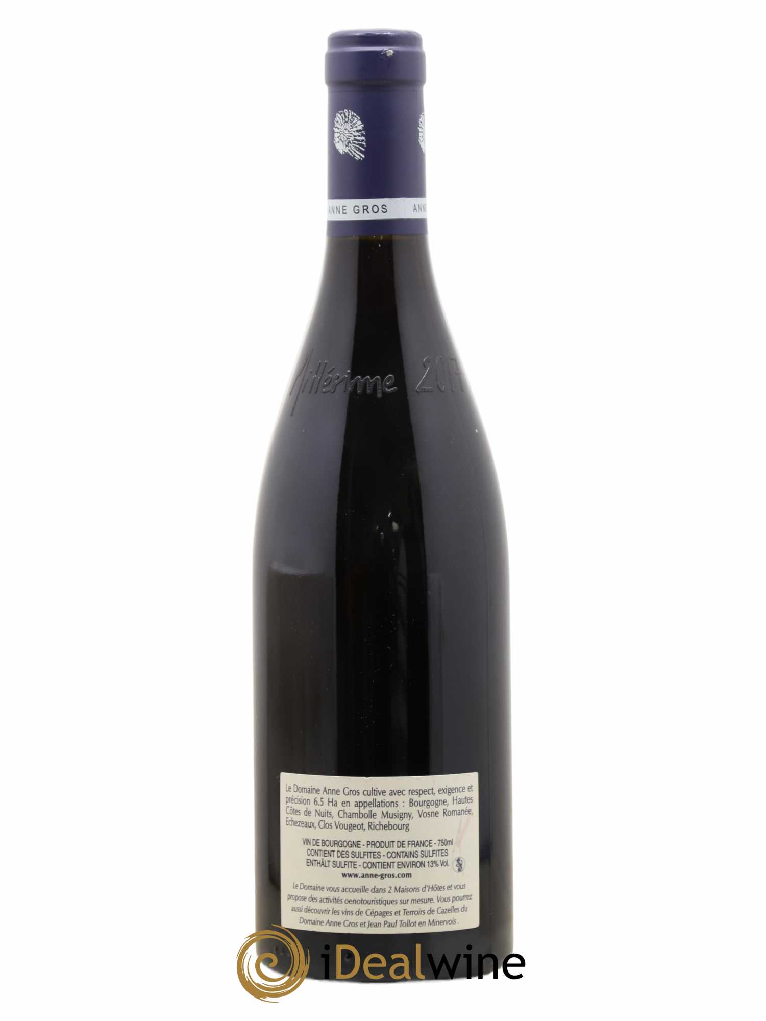 Clos de Vougeot Grand Cru Le Grand Maupertui Anne Gros 2017 - Lot de 1 bouteille - 1