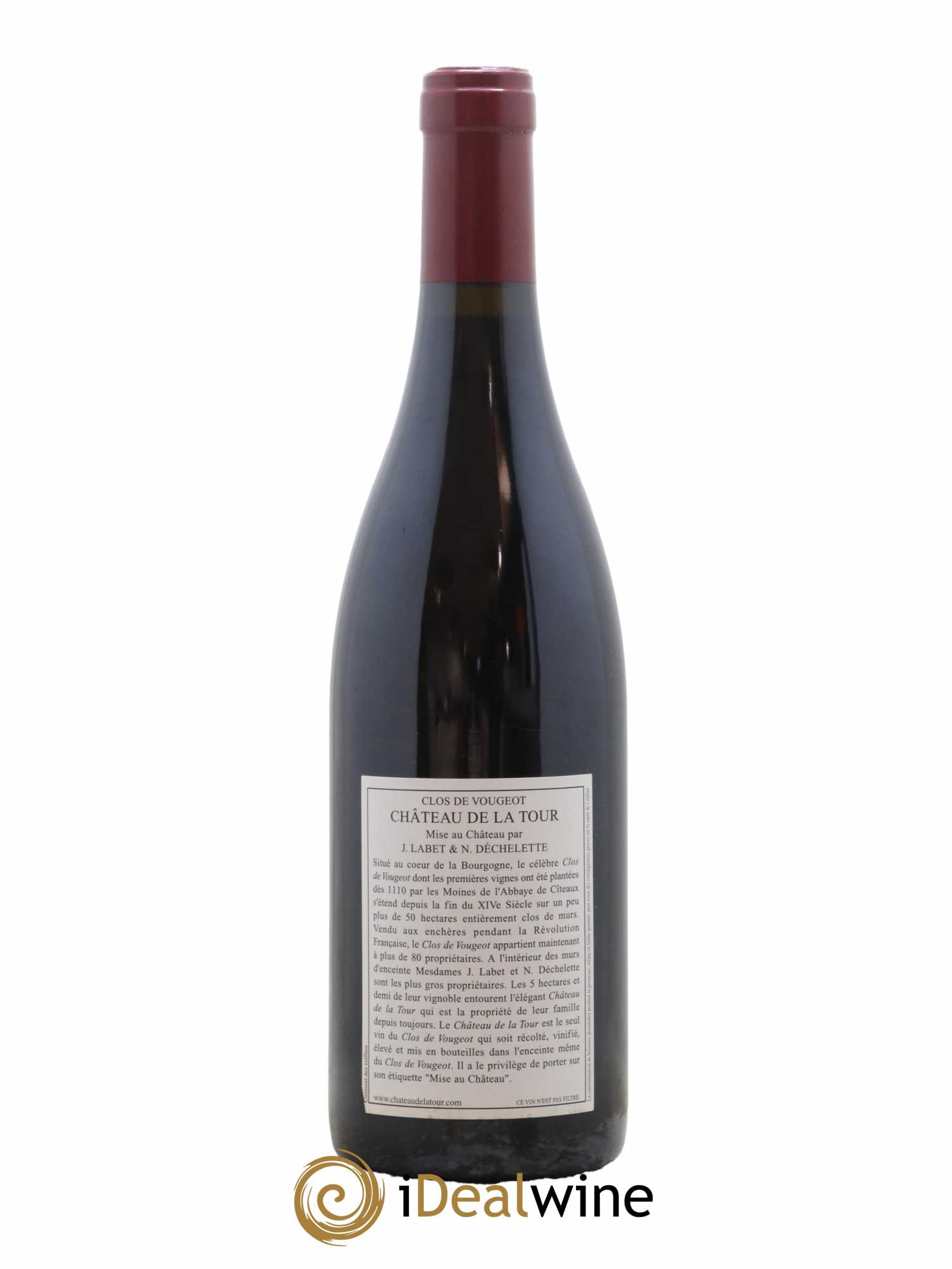 Clos de Vougeot Grand Cru Château de La Tour 2012 - Lot de 1 bouteille - 1