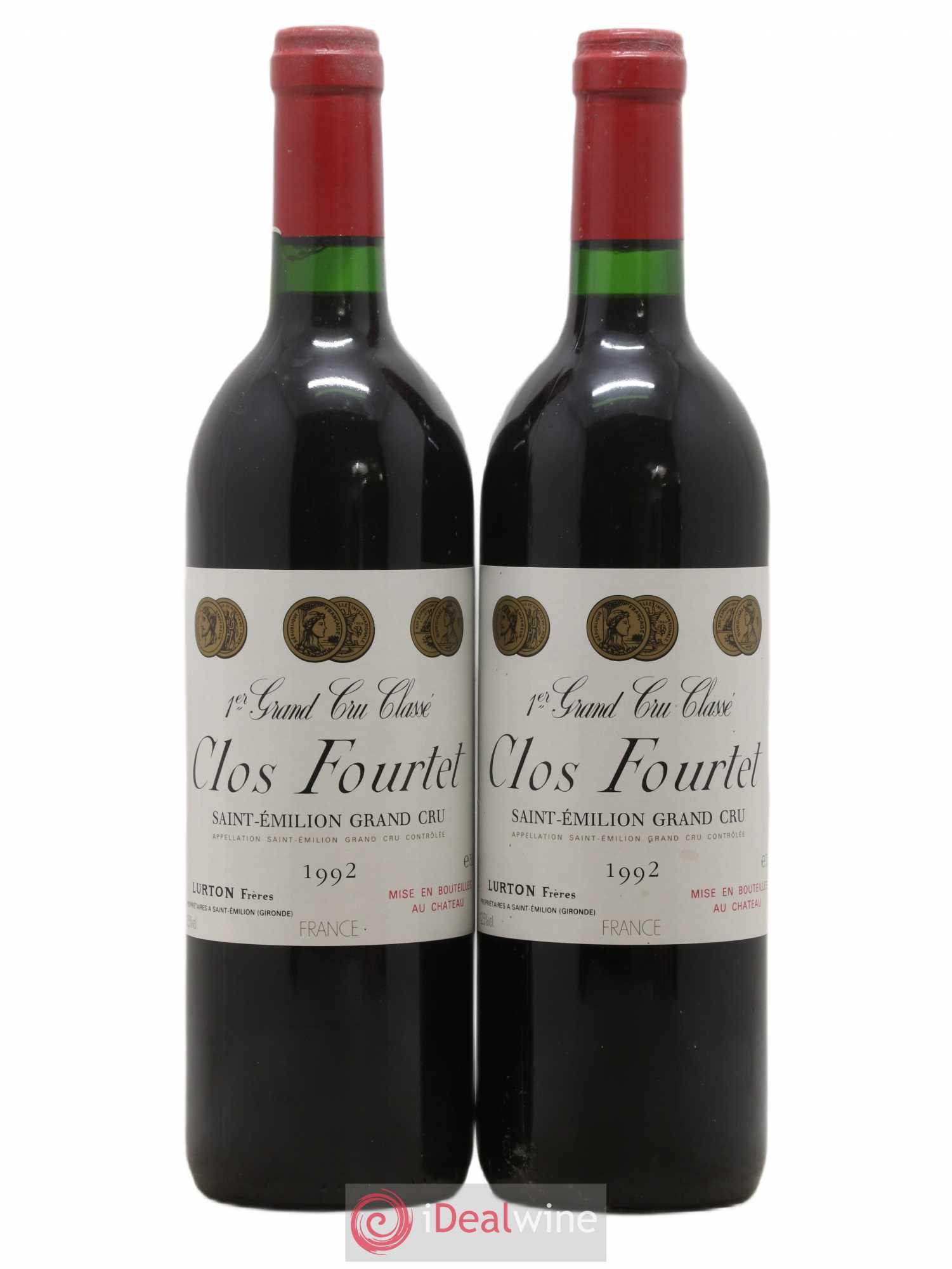 Clos Fourtet 1er Grand Cru Classé B 1992 - Lot de 2 bouteilles - 0