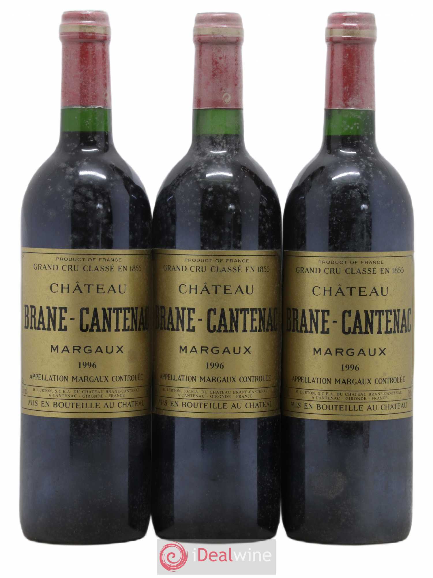 Château Brane Cantenac 2ème Grand Cru Classé 1996 - Lot de 3 bouteilles - 0