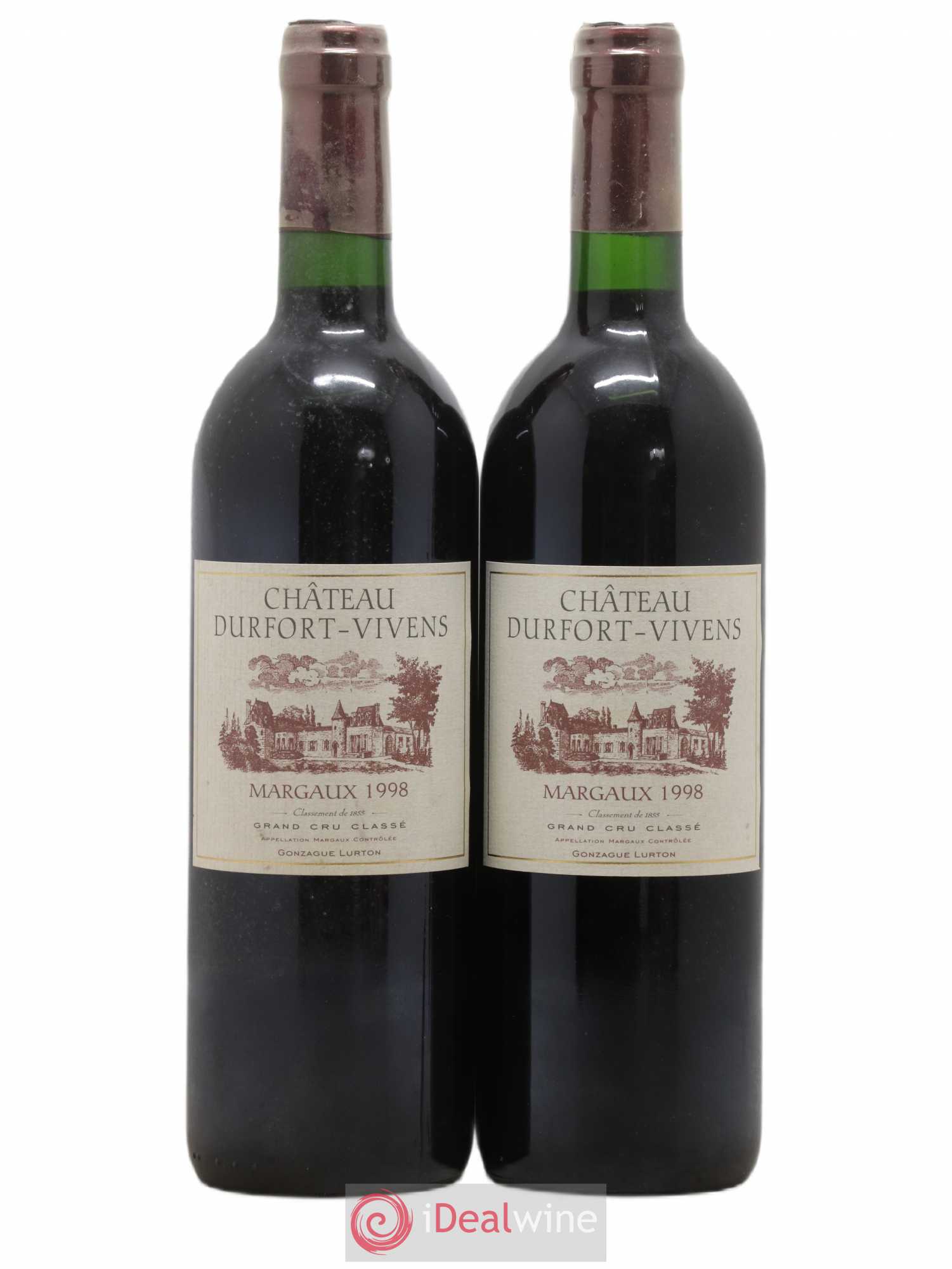 Château Durfort Vivens 2ème Grand Cru Classé 1998 - Lot de 2 bouteilles - 0