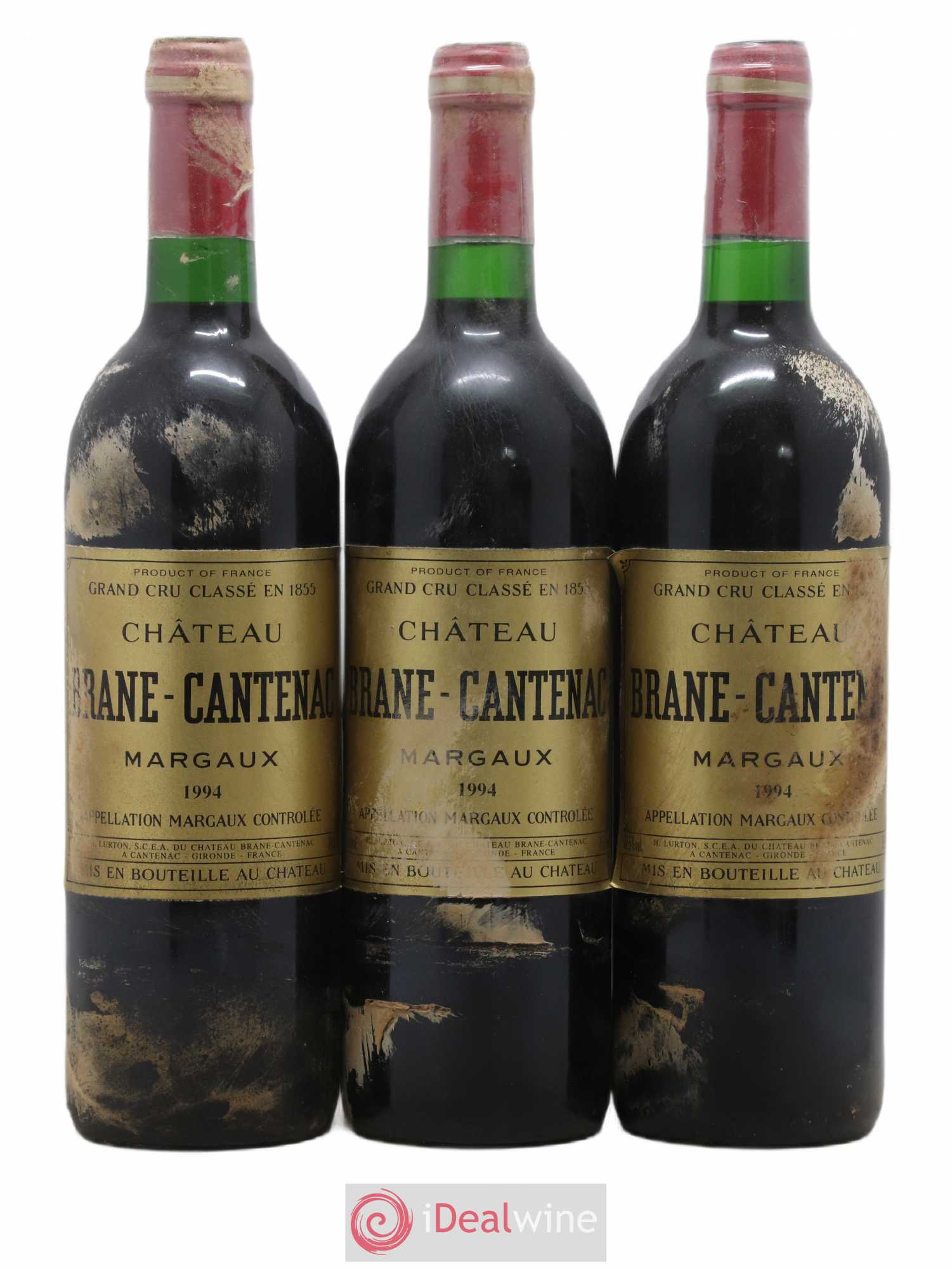 Château Brane Cantenac 2ème Grand Cru Classé 1994 - Lot de 3 bouteilles - 0