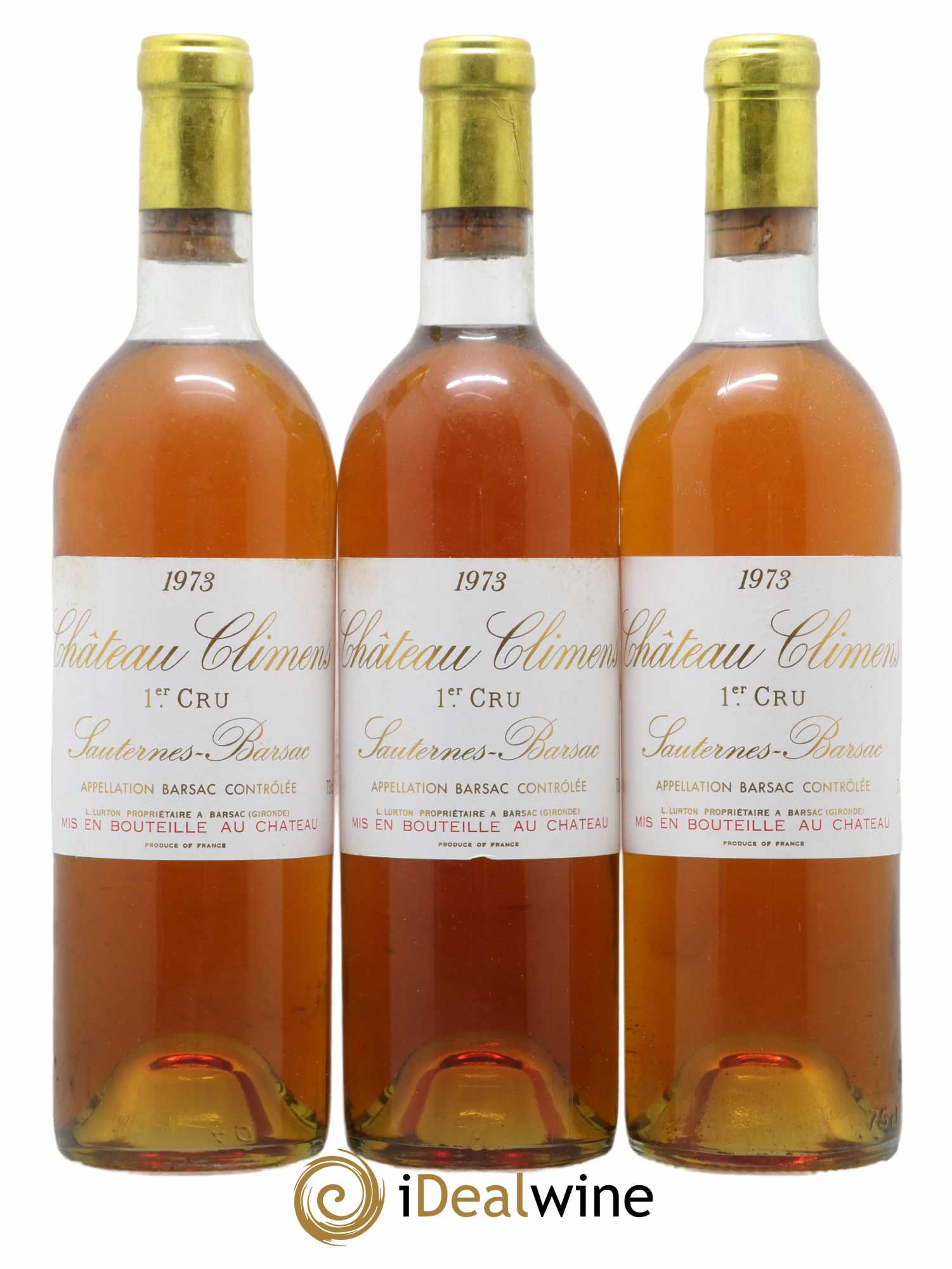 Château Climens 1er Grand Cru Classé 1973 - Lotto di 3 bottiglie - 0