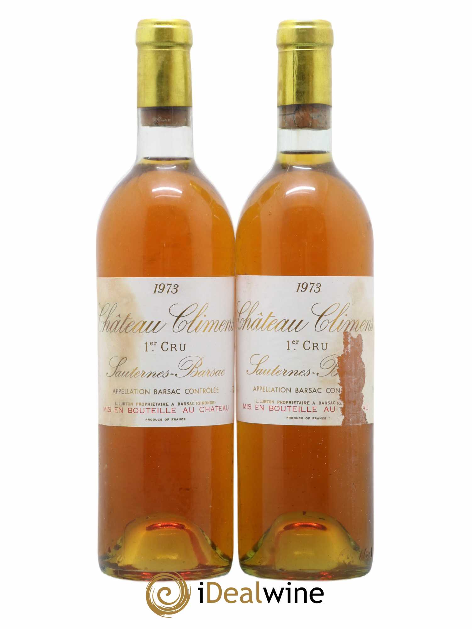 Château Climens 1er Grand Cru Classé 1973 - Lotto di 2 bottiglie - 0