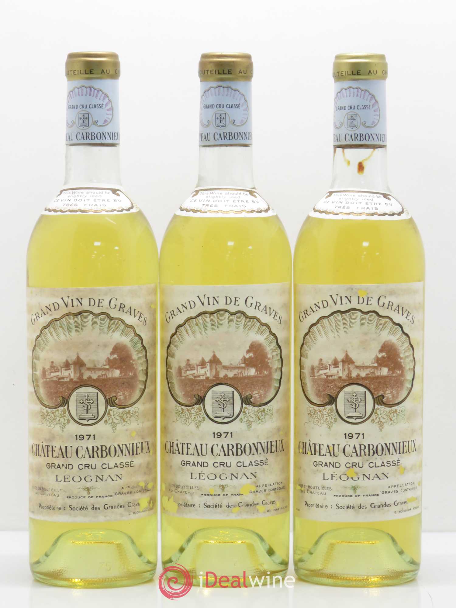 Château Carbonnieux Cru Classé de Graves 1971 - Lot de 6 bouteilles - 2