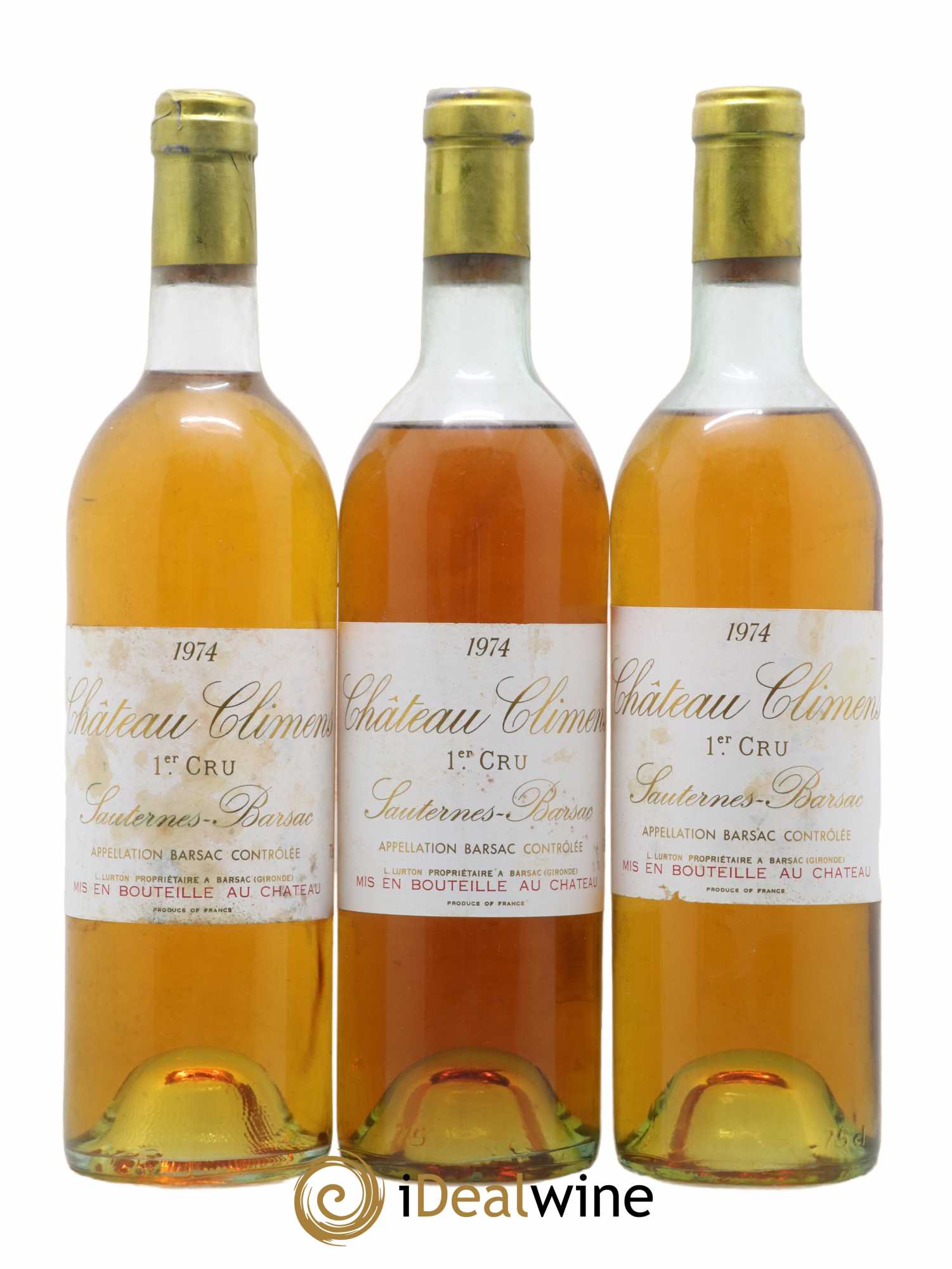 Château Climens 1er Grand Cru Classé 1974 - Lot de 12 bouteilles - 2