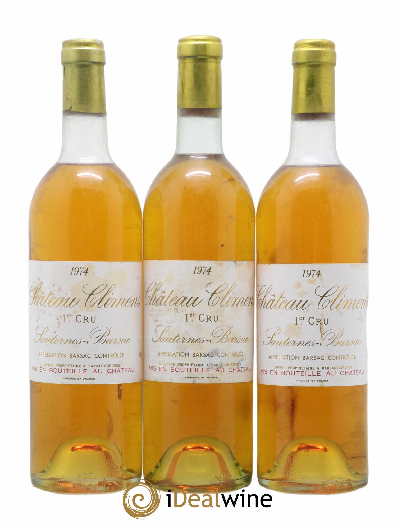 Château Climens 1er Grand Cru Classé 1974 - Lot de 12 bouteilles - 3