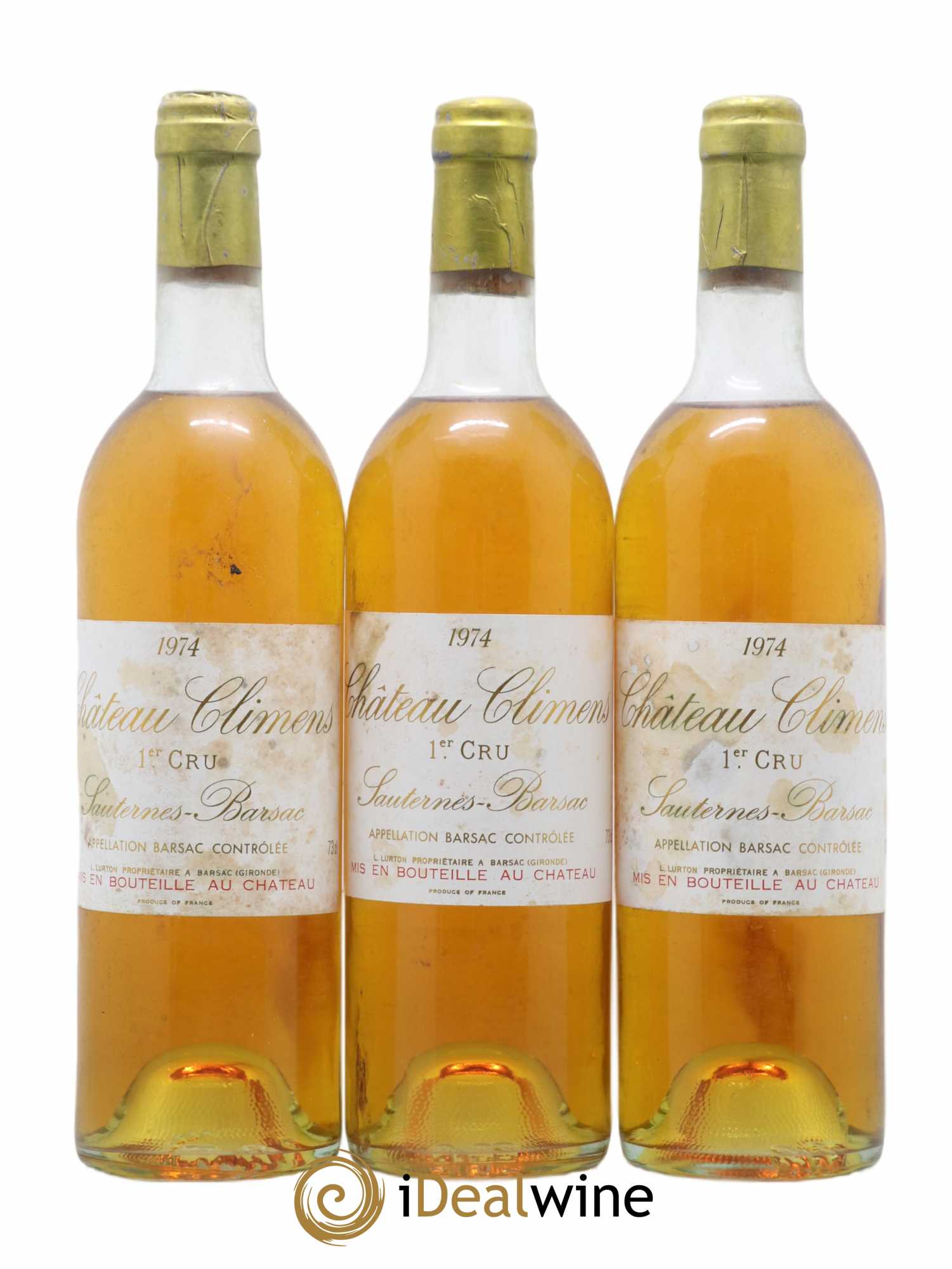 Château Climens 1er Grand Cru Classé 1974 - Lot de 12 bouteilles - 4