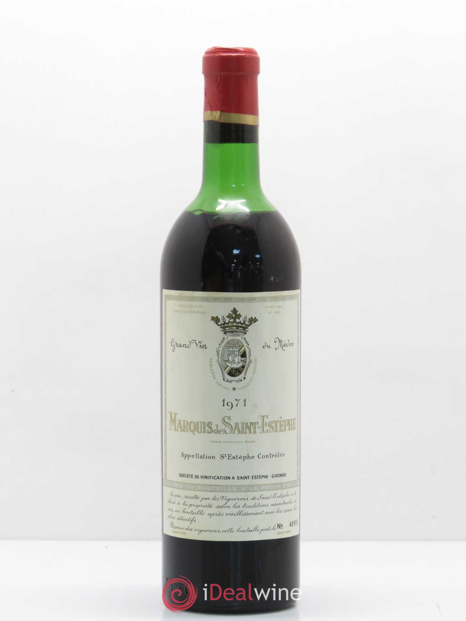 Marquis de Saint Estèphe 1971 - Lot de 1 bouteille - 0