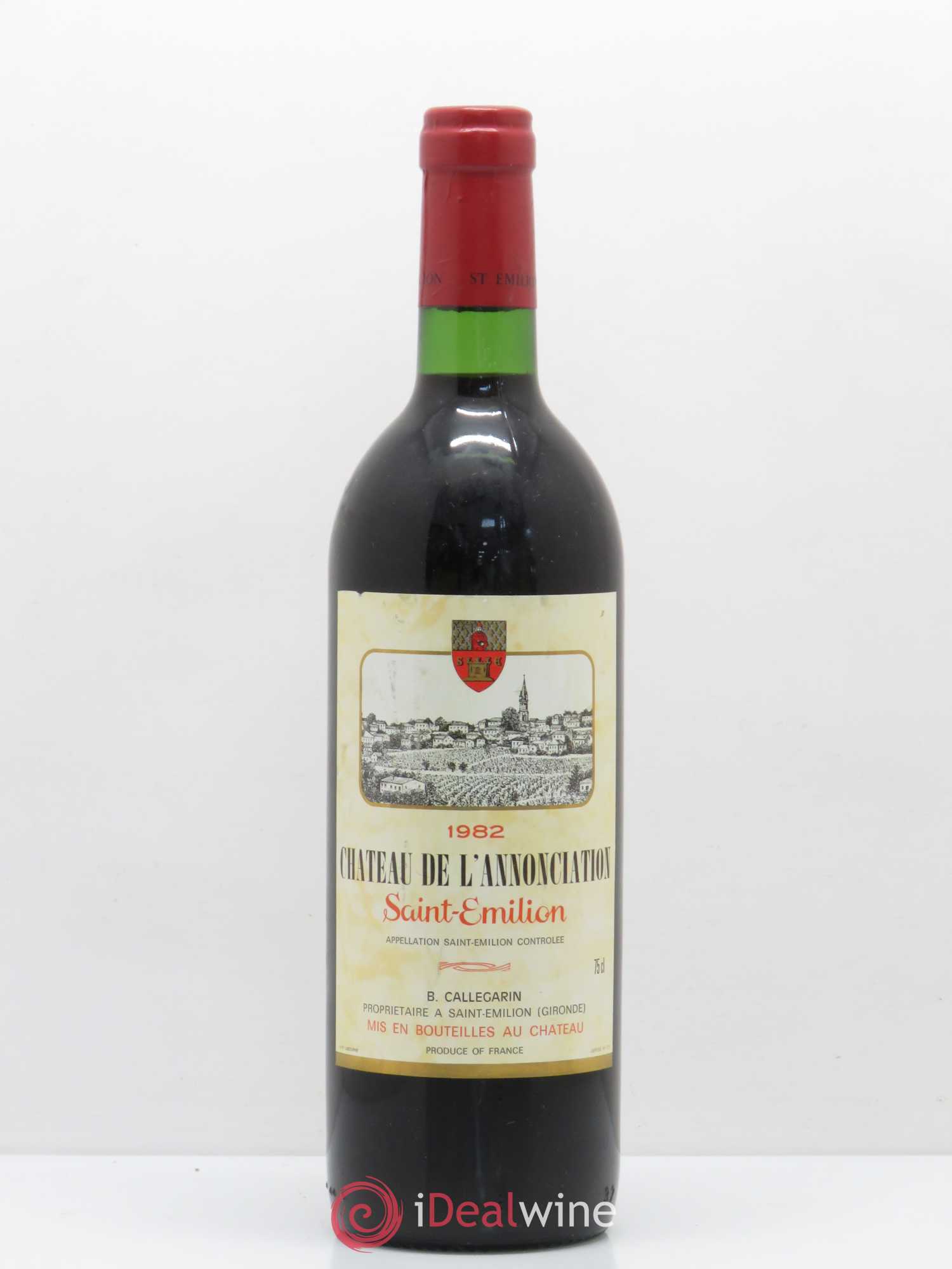 Saint-Émilion Château de l'Annonciation 1982 - Posten von 1 Flasche - 0