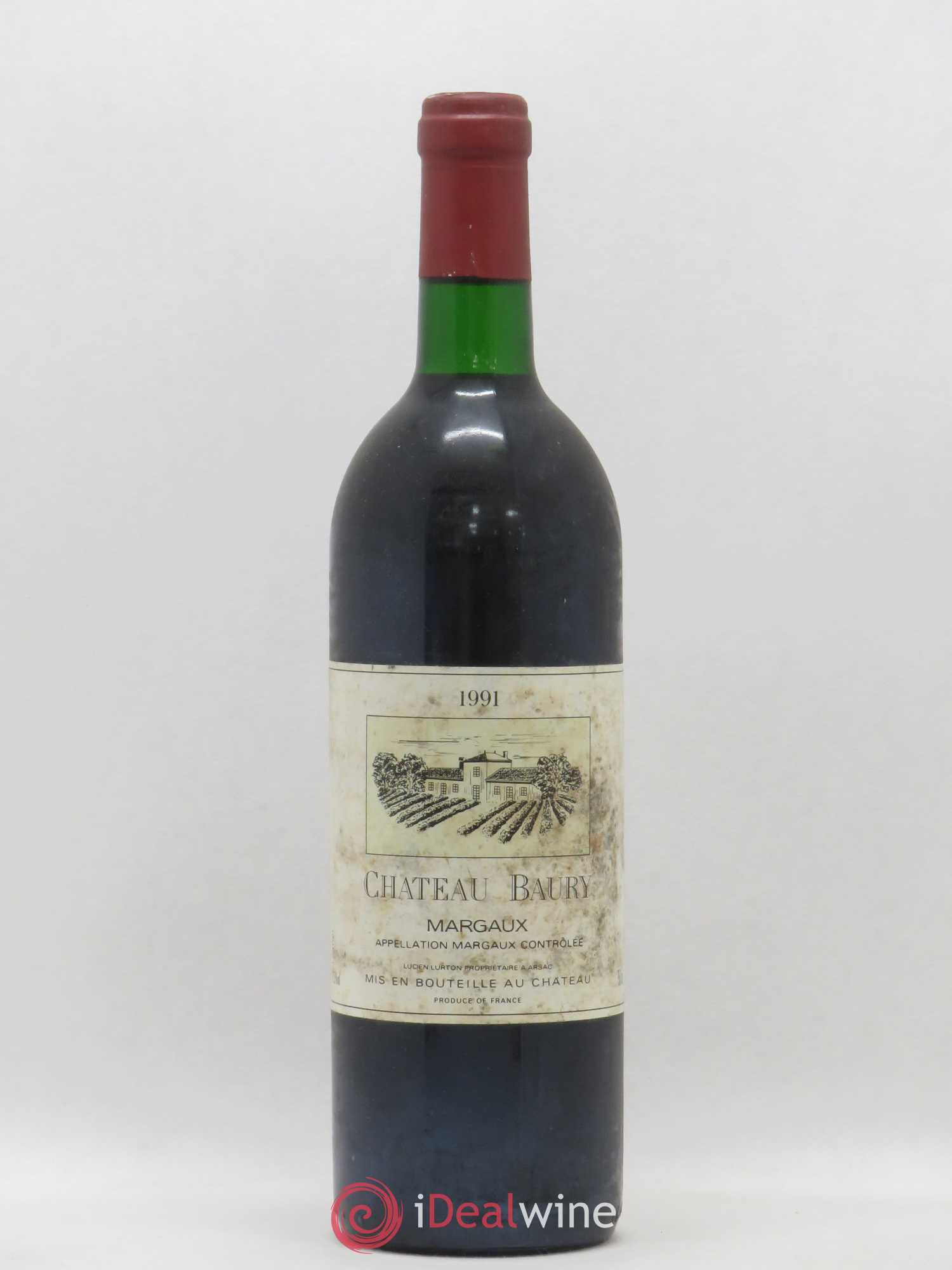 Bordeaux Margaux Château Baury 1991 - Posten von 1 Flasche - 0