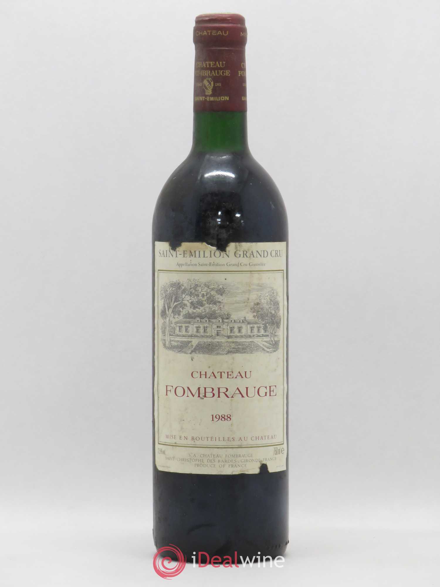 Château Fombrauge Grand Cru Classé 1988 - Lot de 1 bouteille - 0