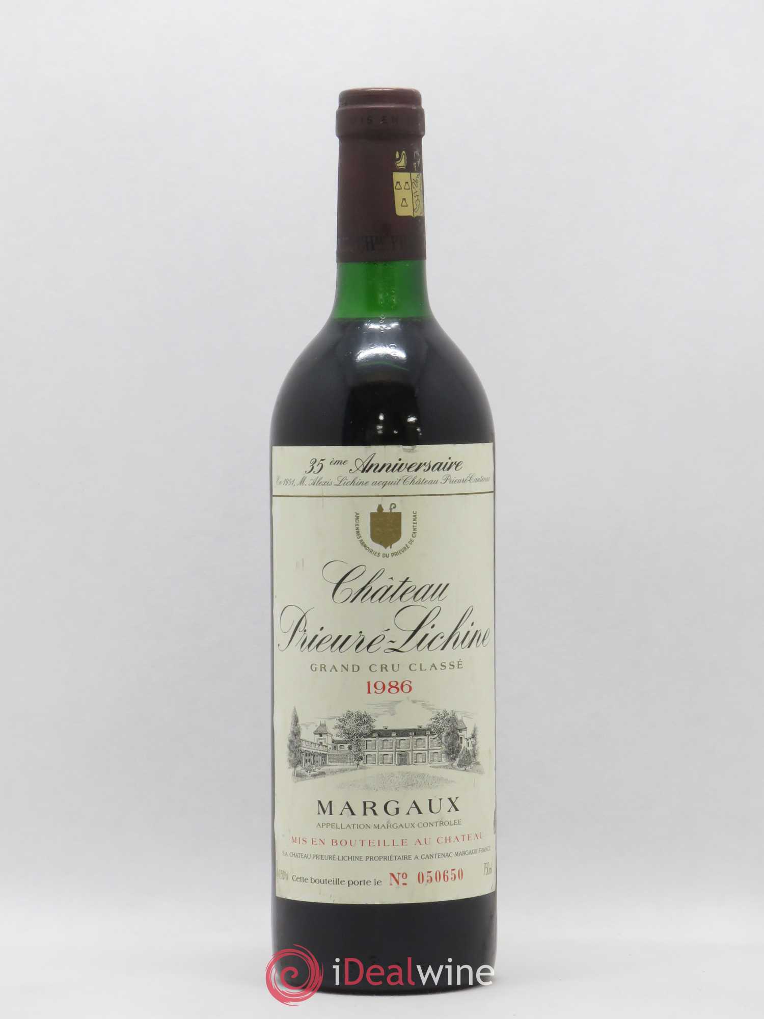 Château Prieuré Lichine 4ème Grand Cru Classé 1986 - Lot de 1 bouteille - 0