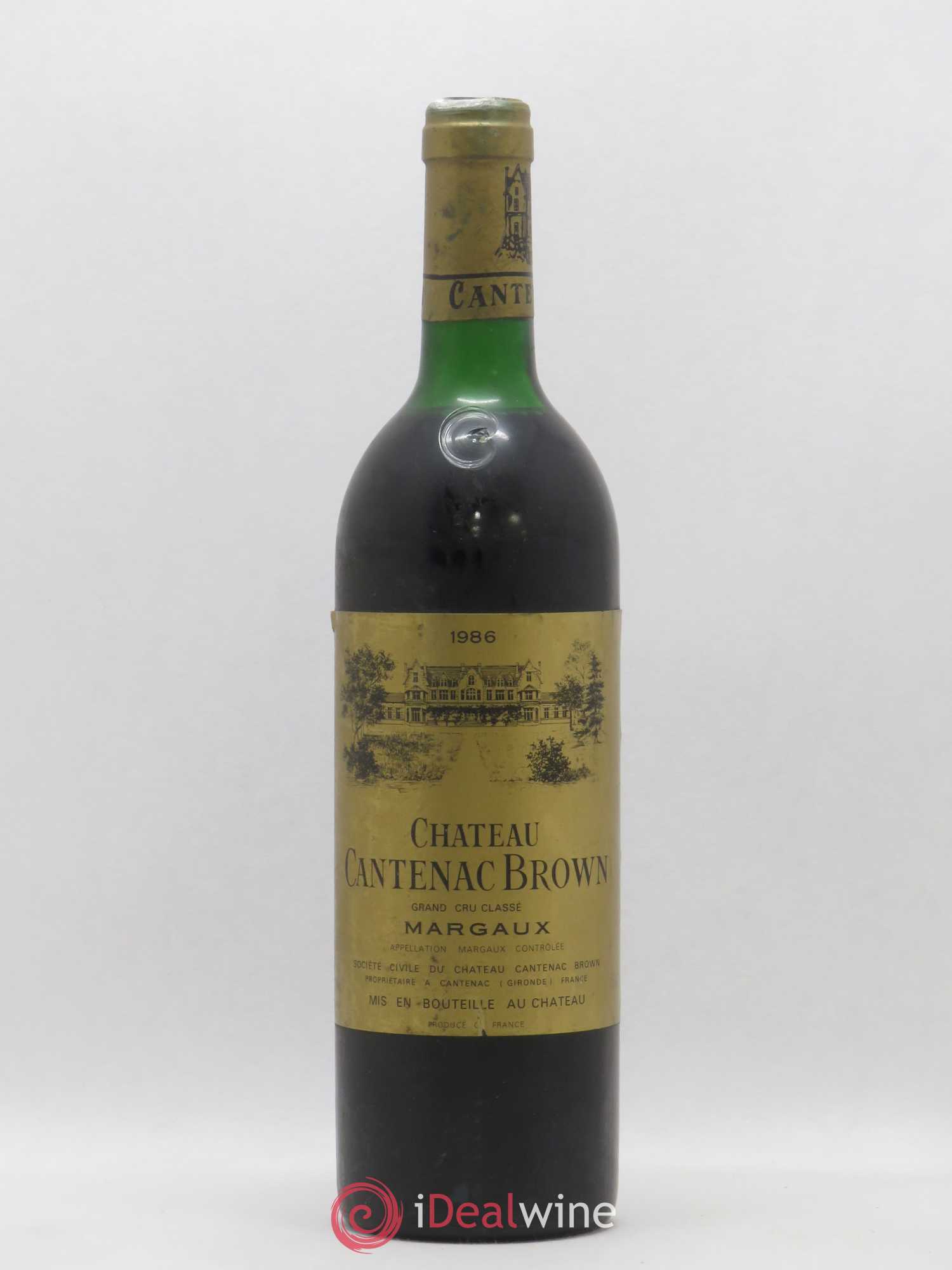 Château Cantenac Brown 3ème Grand Cru Classé 1986 - Lot de 1 bouteille - 0