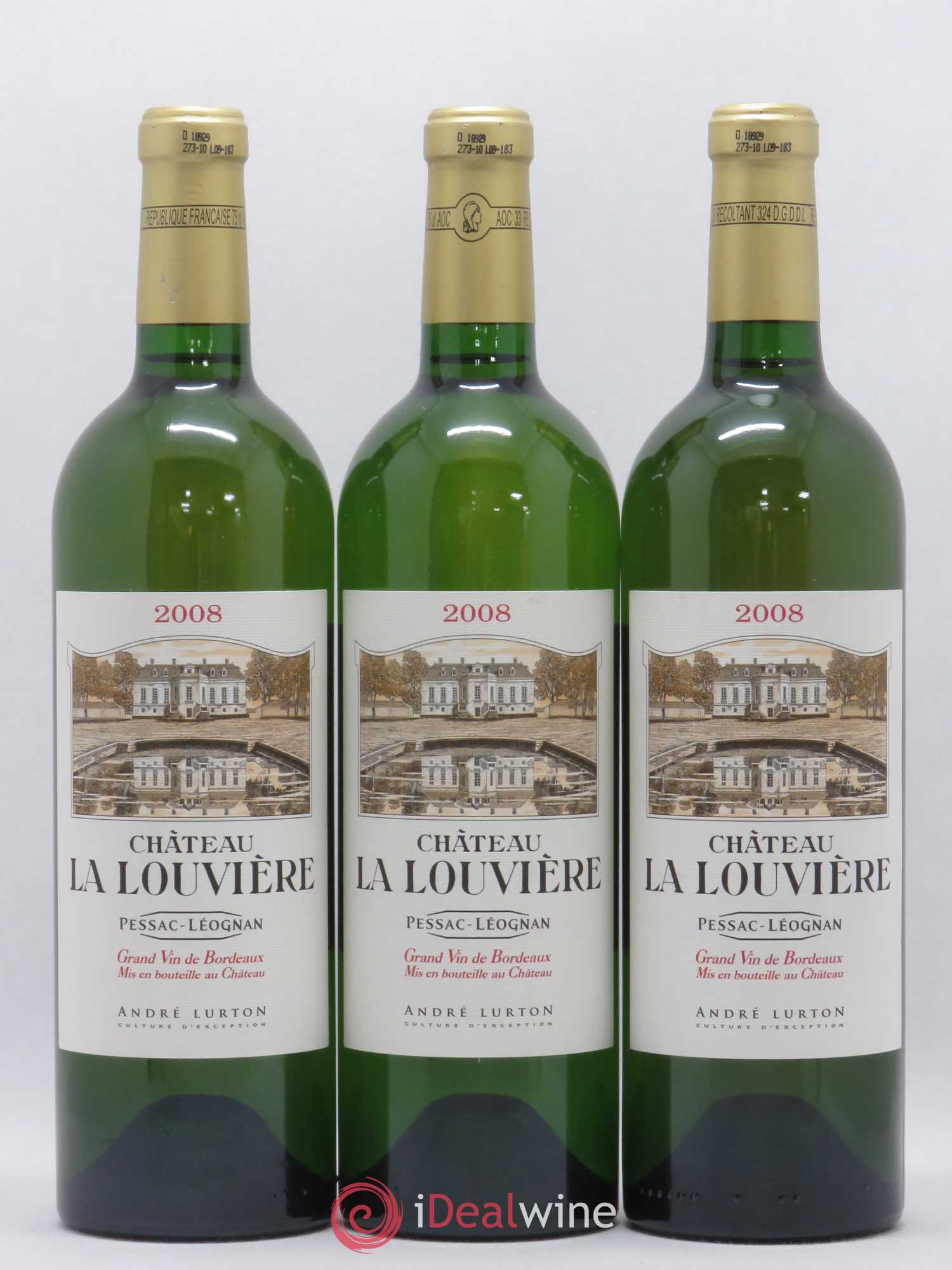 Château la Louvière 2008 - Lot de 3 bouteilles - 0