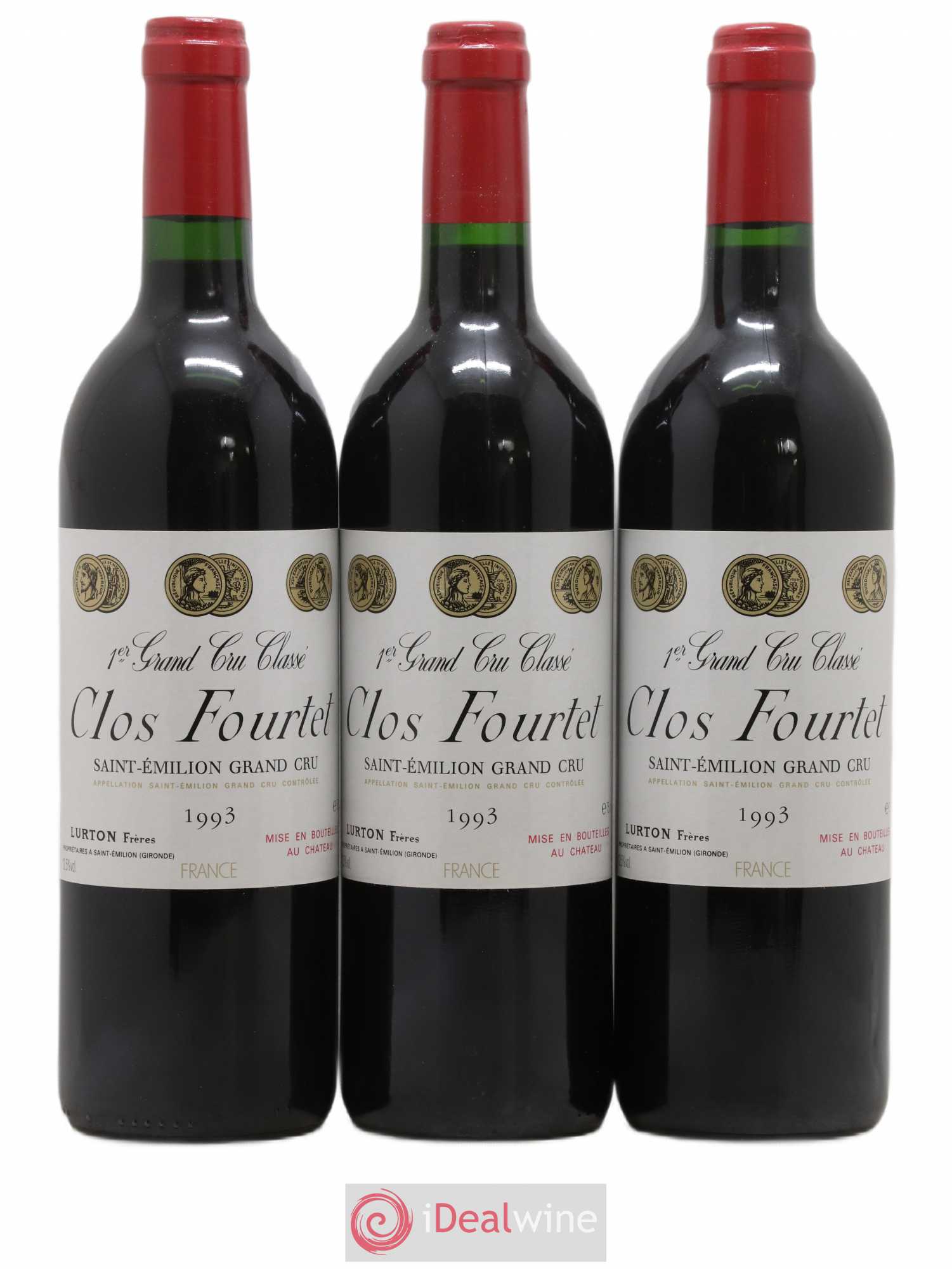 Clos Fourtet 1er Grand Cru Classé B 1993 - Lot de 12 bouteilles - 1