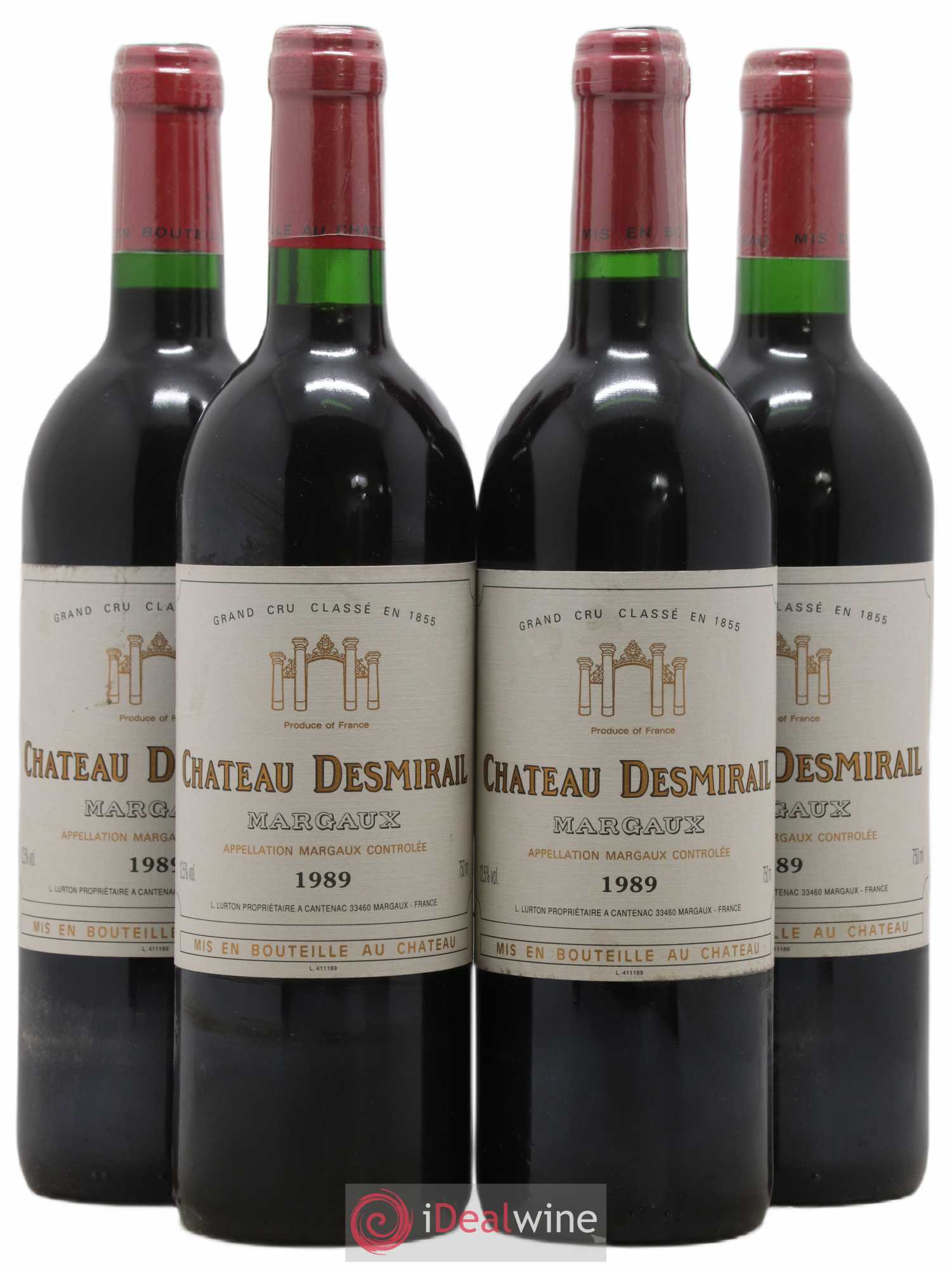 Château Desmirail 3ème Grand Cru Classé 1989 - Lot de 4 bouteilles - 0