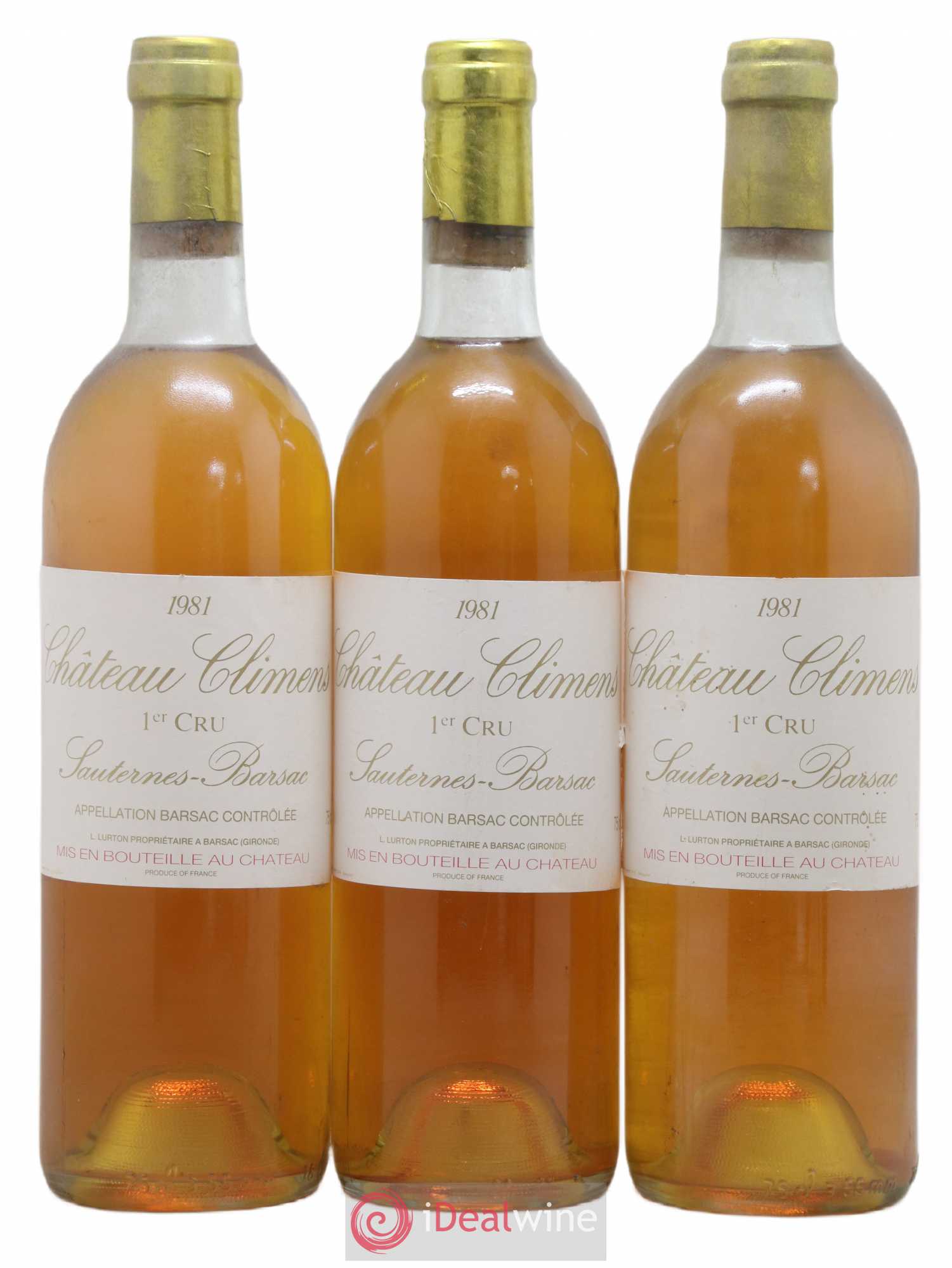 Château Climens 1er Grand Cru Classé 1981 - Lotto di 3 bottiglie - 0