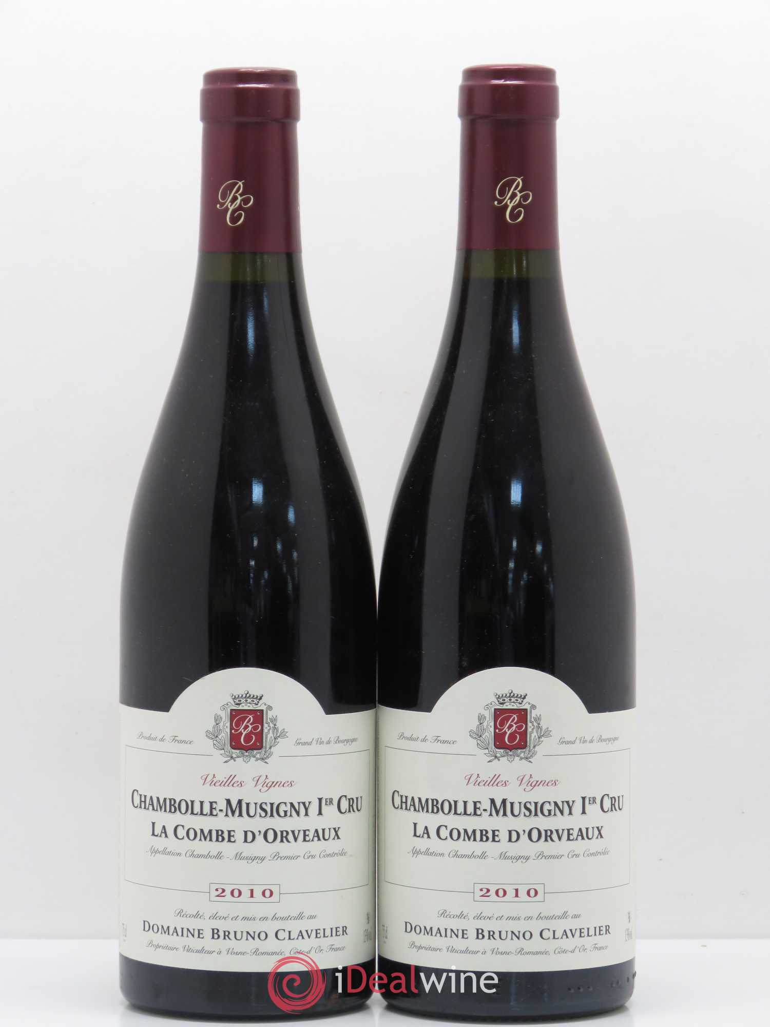Chambolle-Musigny 1er Cru La Combe d'Orveaux Vieilles Vignes Bruno Clavelier 2010 - Lot de 2 bouteilles - 0