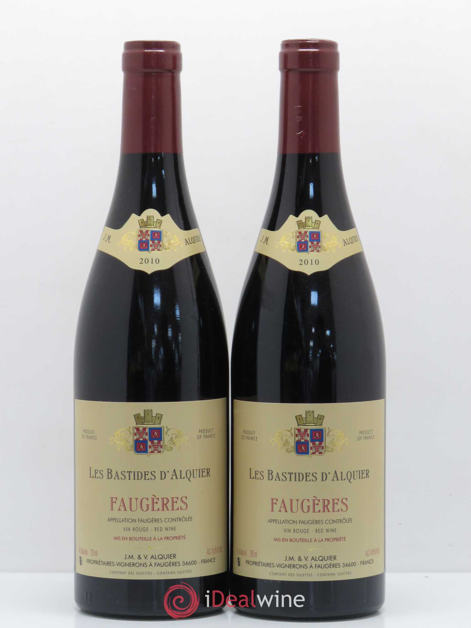 Faugères Domaine Jean-Michel Alquier Les Bastides d'Alquier 2010 - Lot de 2 bouteilles - 0