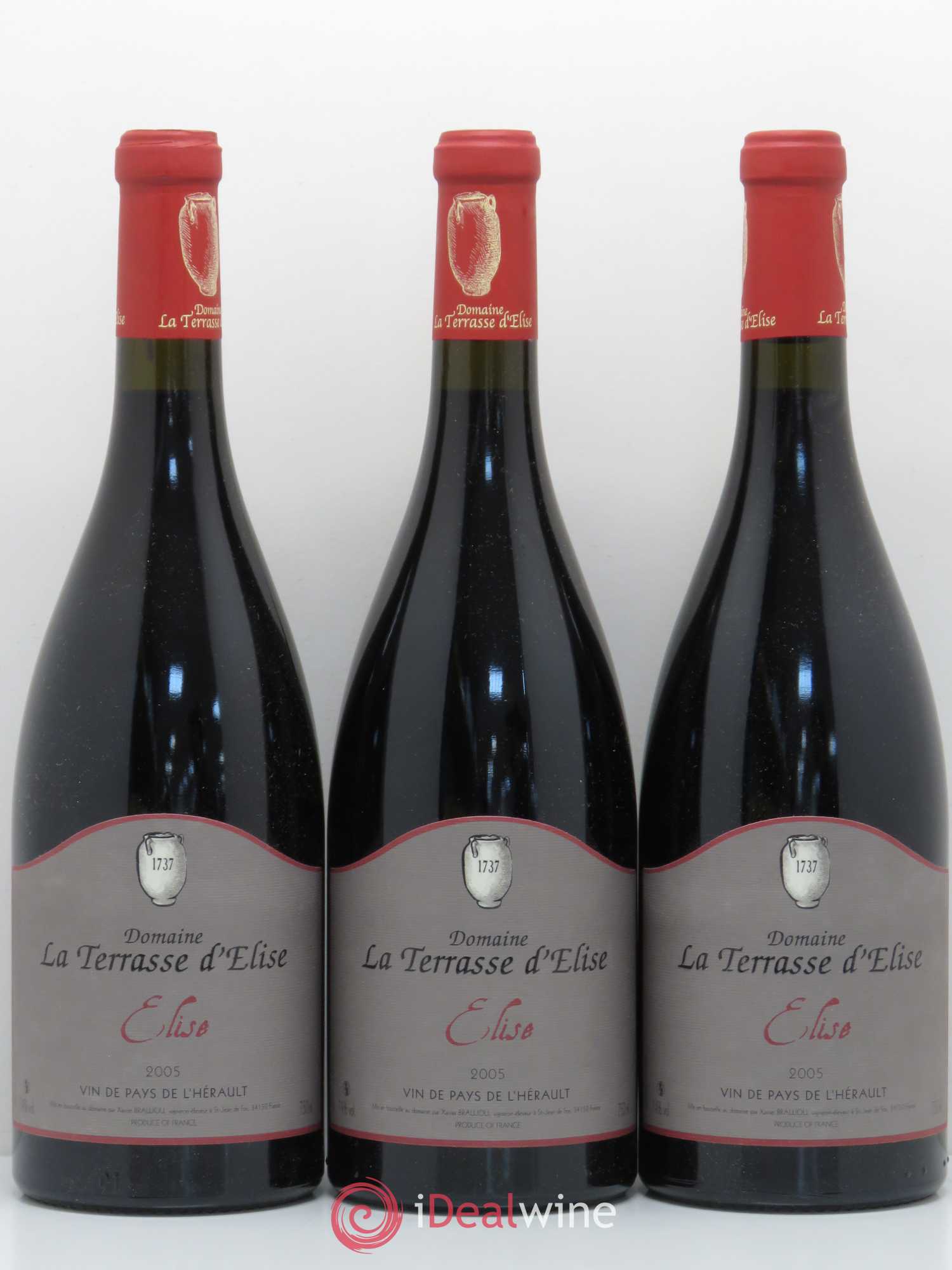 Coteaux du Languedoc Elise Terrasse d'Elise (Domaine de la) 2005 - Lot de 3 bouteilles - 0