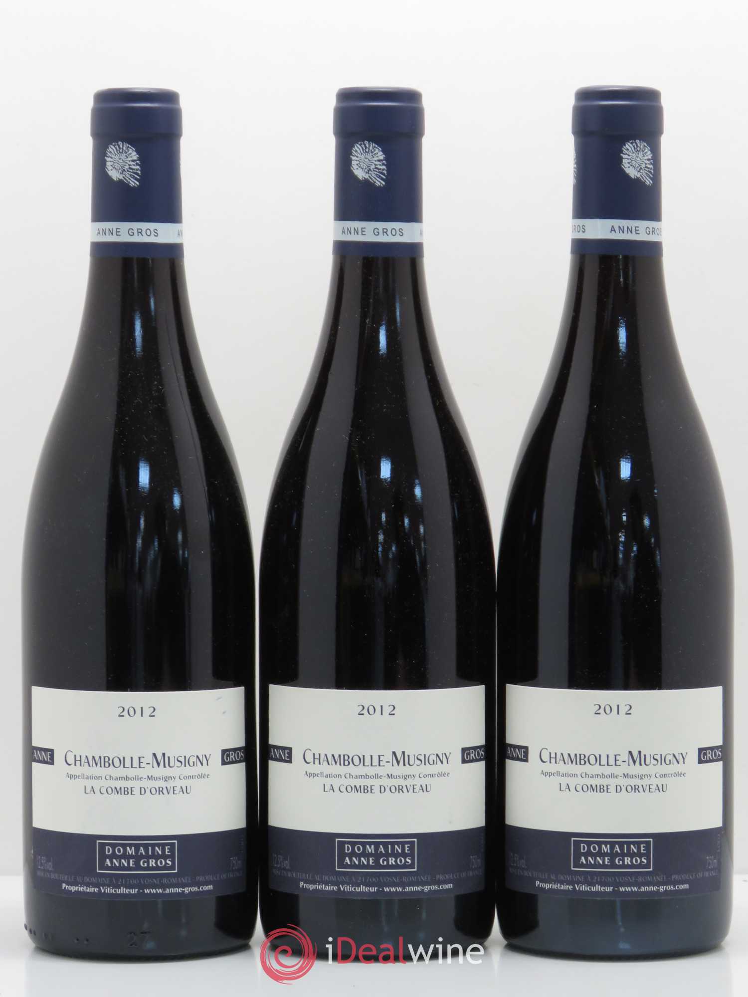 Chambolle-Musigny La Combe d'Orveau Anne Gros 2012 - Lot de 3 bouteilles - 0