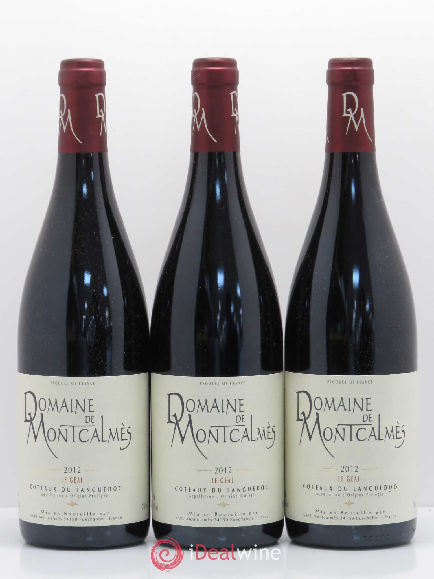 Coteaux du Languedoc - Le Geai Domaine de Montcalmès Frédéric Pourtalié 2012 - Lot de 3 bouteilles - 0