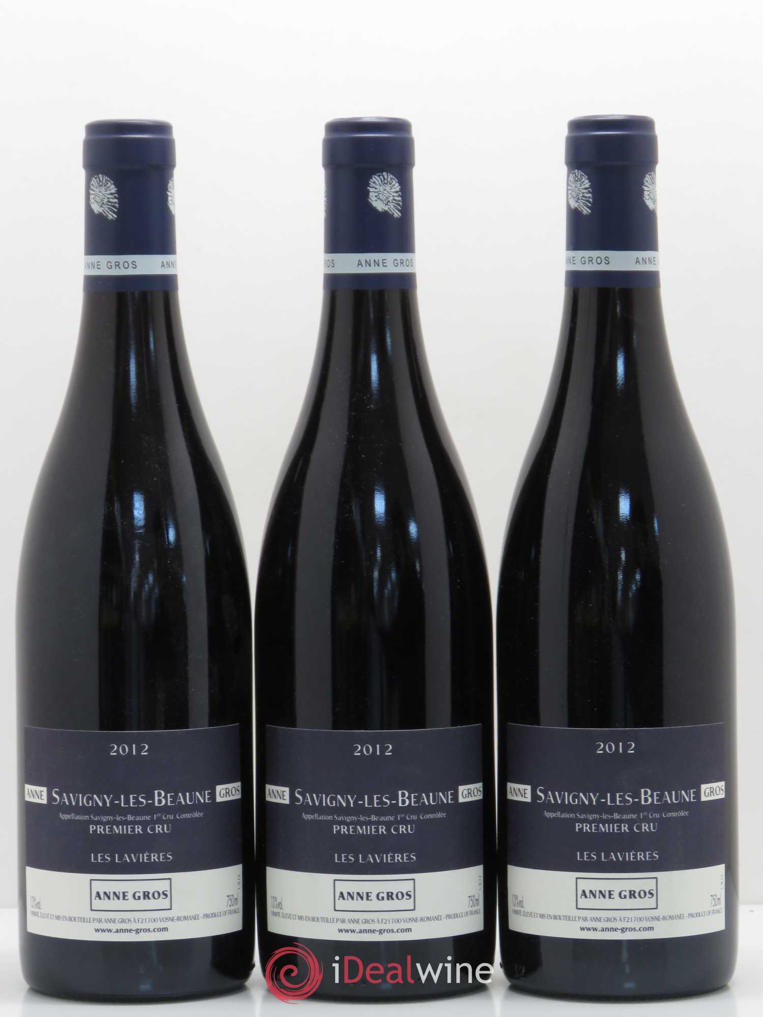 Savigny-lès-Beaune 1er Cru Les Lavières Anne Gros 2012 - Lot de 3 bouteilles - 0