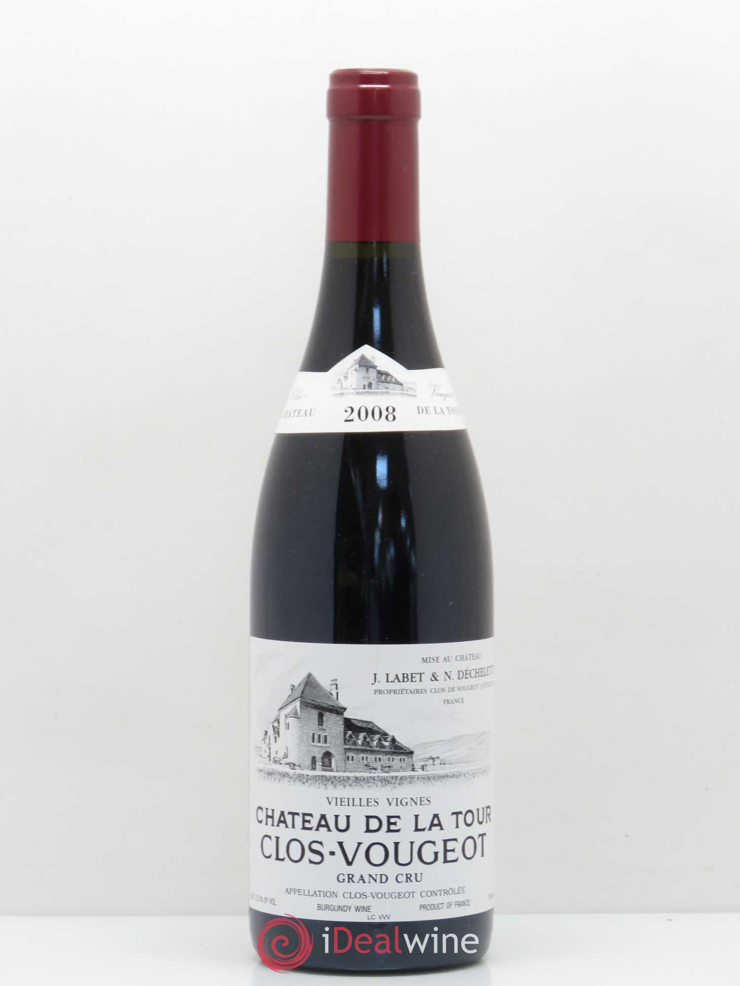 Clos de Vougeot Grand Cru Vieilles Vignes Château de La Tour 2008 - Lot de 1 bouteille - 0