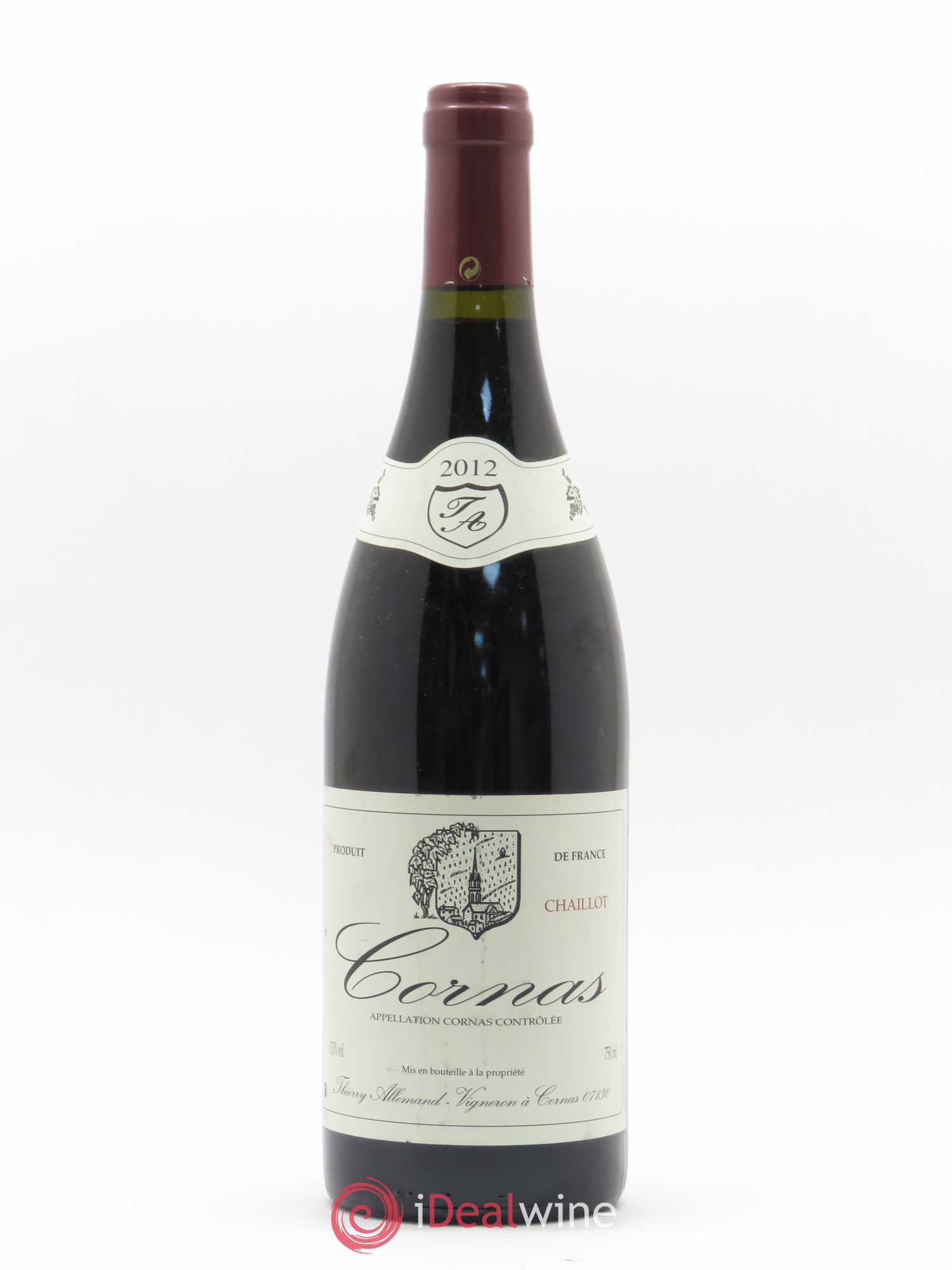 Cornas Chaillot Thierry Allemand 2012 - Lot de 1 bouteille - 0