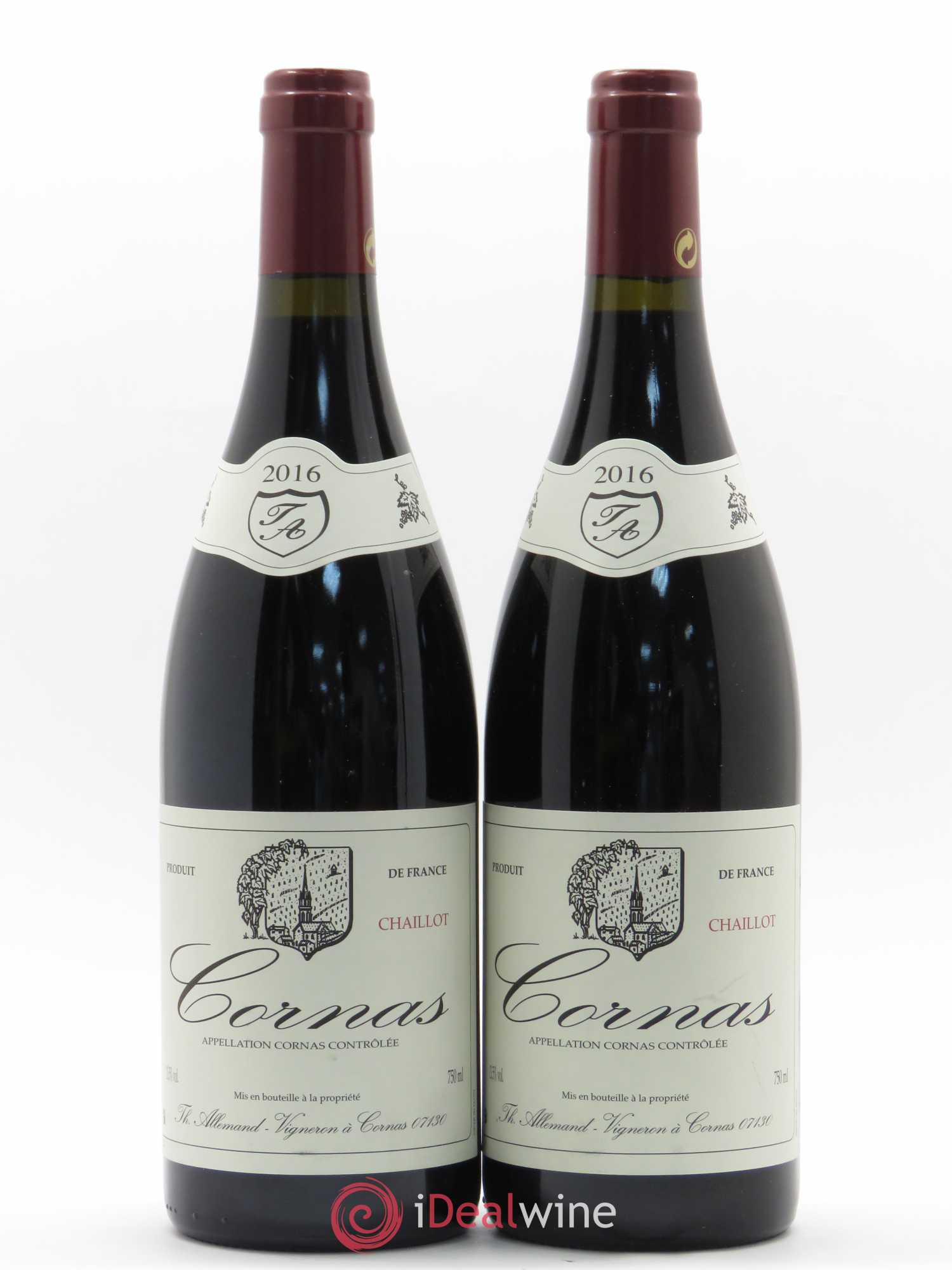 Cornas Chaillot Thierry Allemand 2016 - Lot de 2 bouteilles - 0