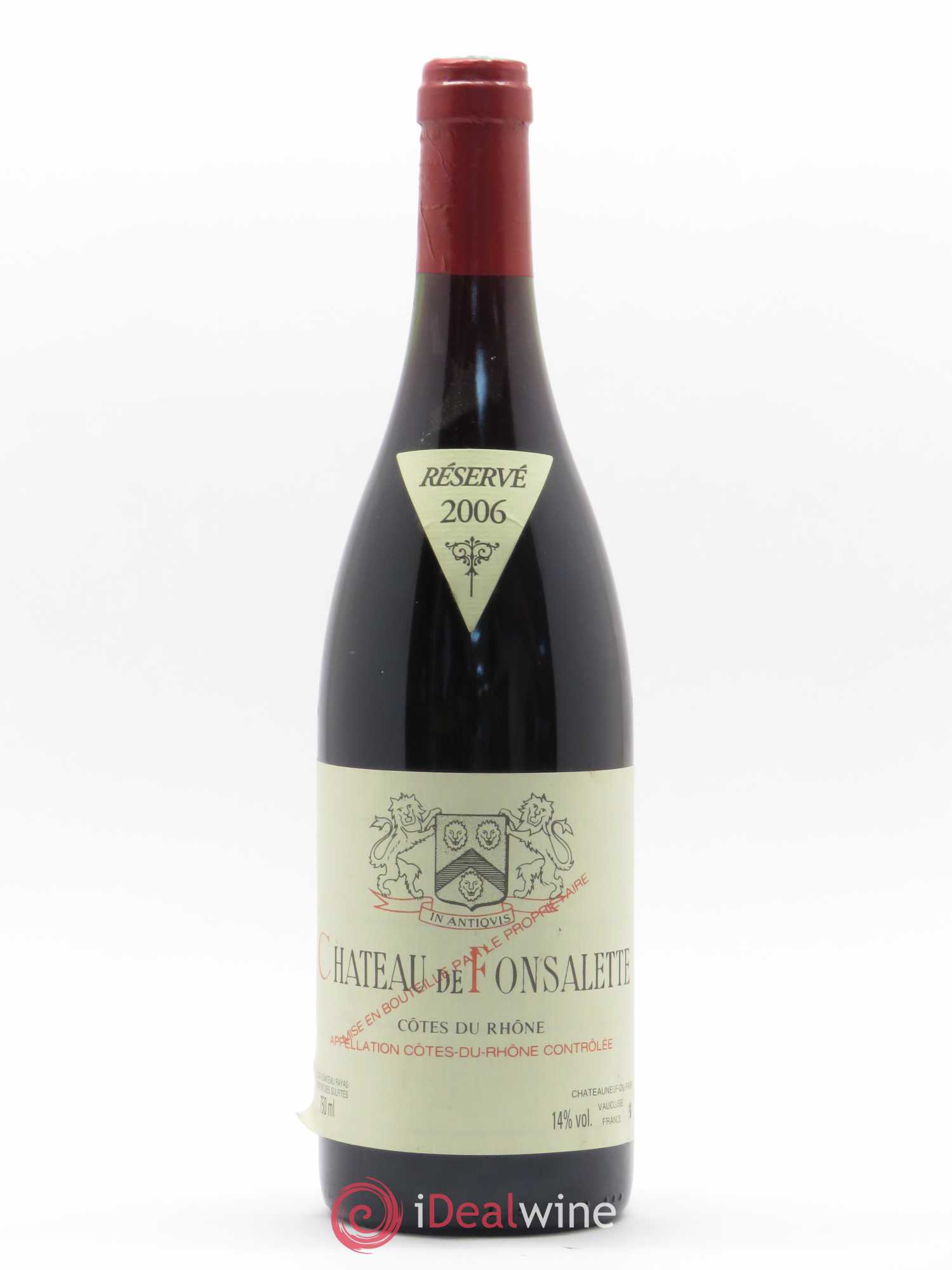Côtes-du-Rhône Château de Fonsalette Emmanuel Reynaud 2006 - Lot de 1 bouteille - 0