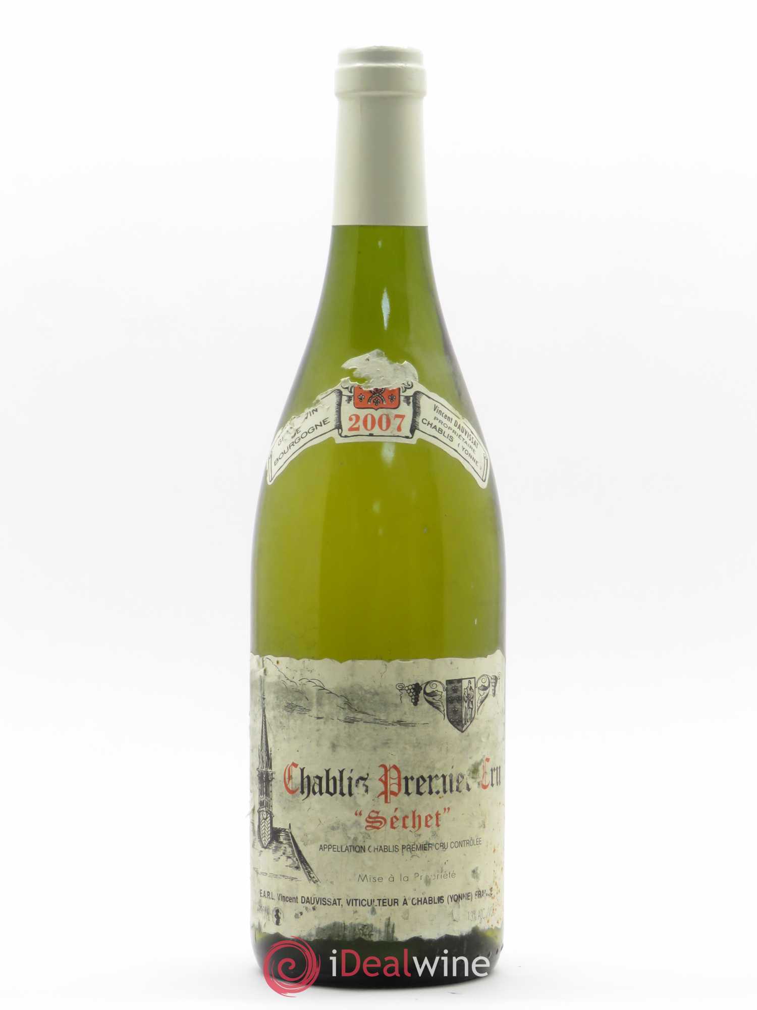 Chablis 1er Cru Séchet Vincent Dauvissat (Domaine) 2007 - Lot de 1 bouteille - 0