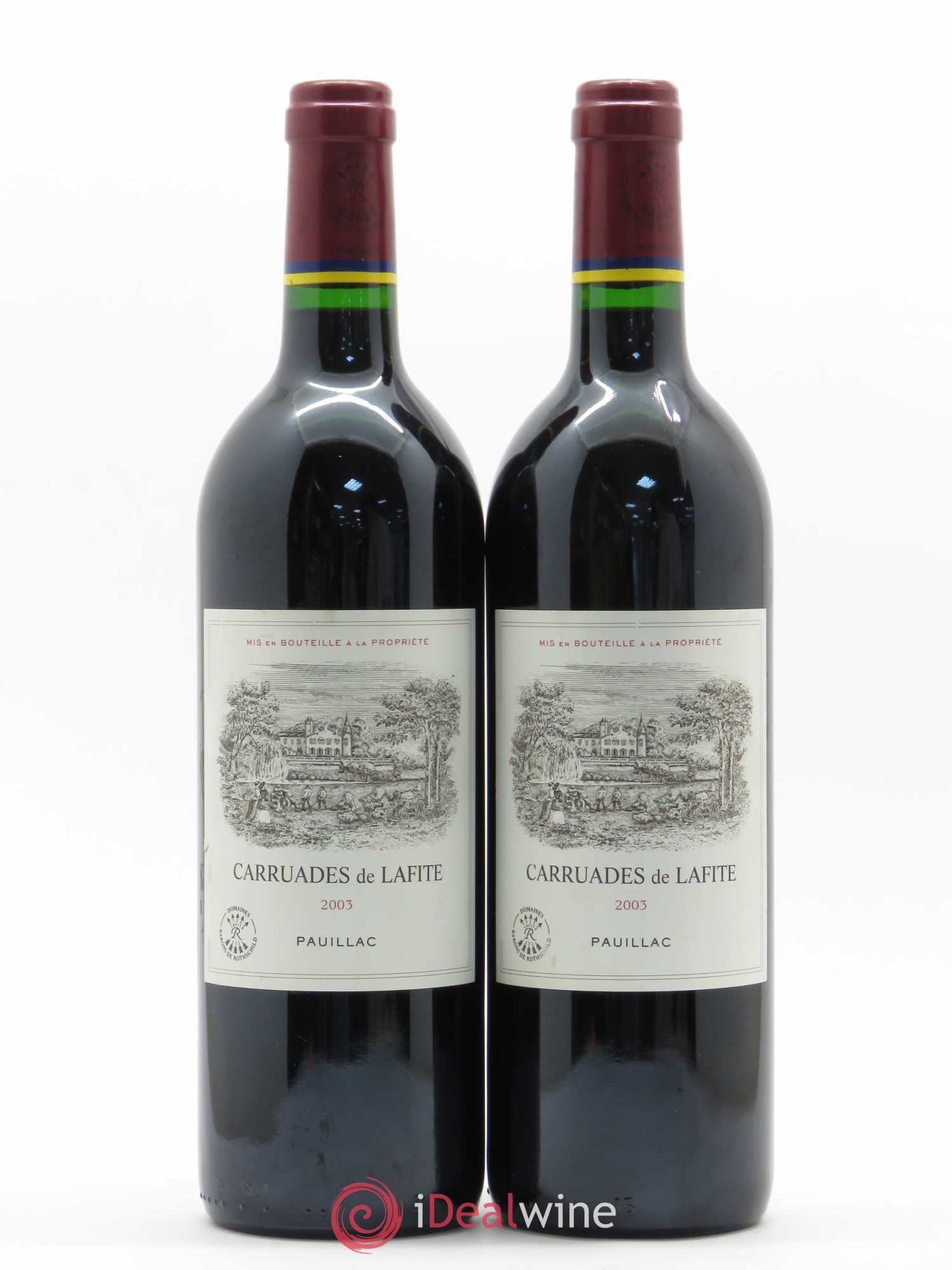 Carruades de Lafite Rothschild Second Vin 2003 - Lot de 2 bouteilles - 0