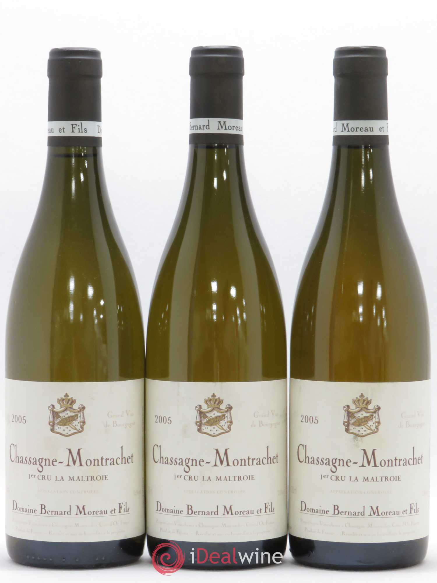 Chassagne-Montrachet 1er Cru La Maltroie Bernard Moreau et Fils (Domaine) 2005 - Lot de 3 bouteilles - 0