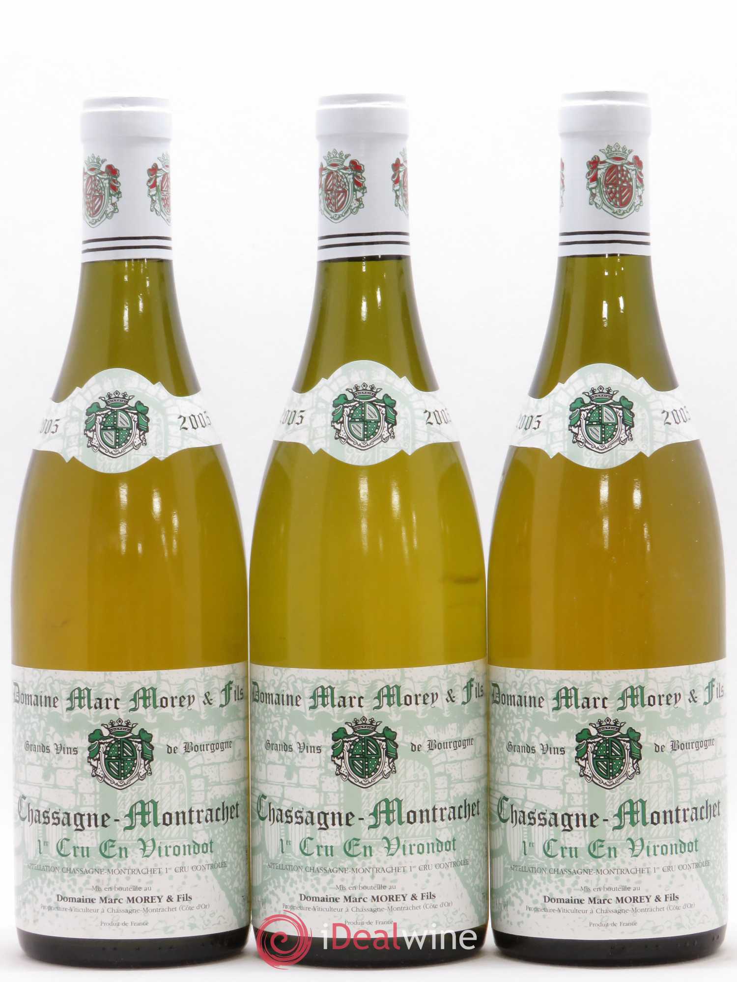 Chassagne-Montrachet 1er Cru En Virondot Marc Morey 2005 - Posten von 3 Flaschen - 0