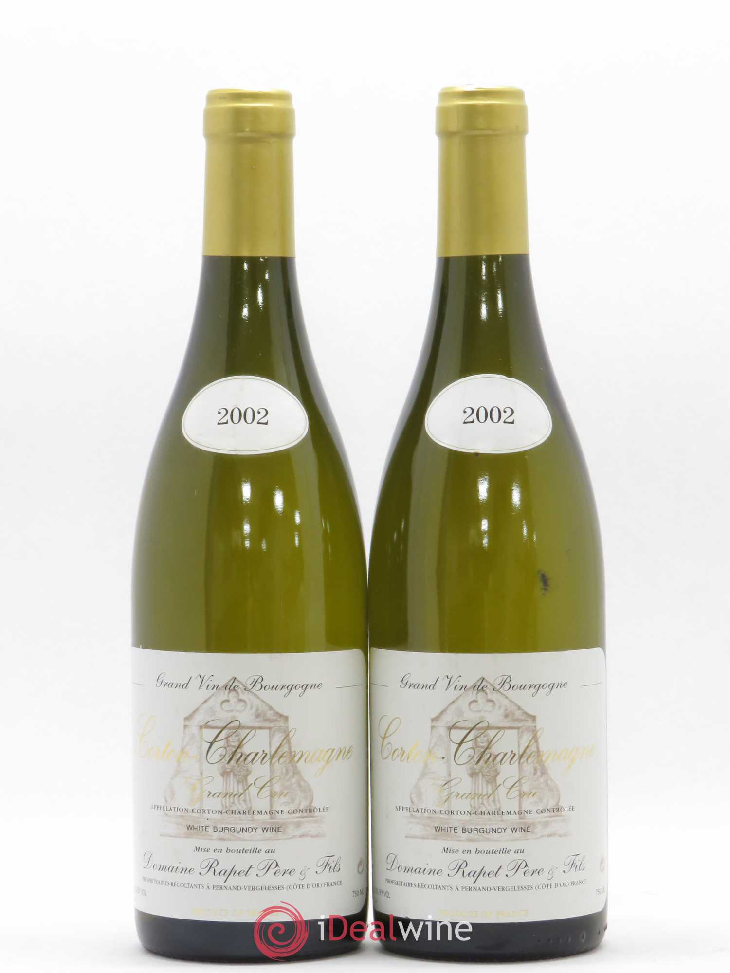 Corton-Charlemagne Grand Cru Rapet Père & Fils 2002 - Lot de 2 bouteilles - 0