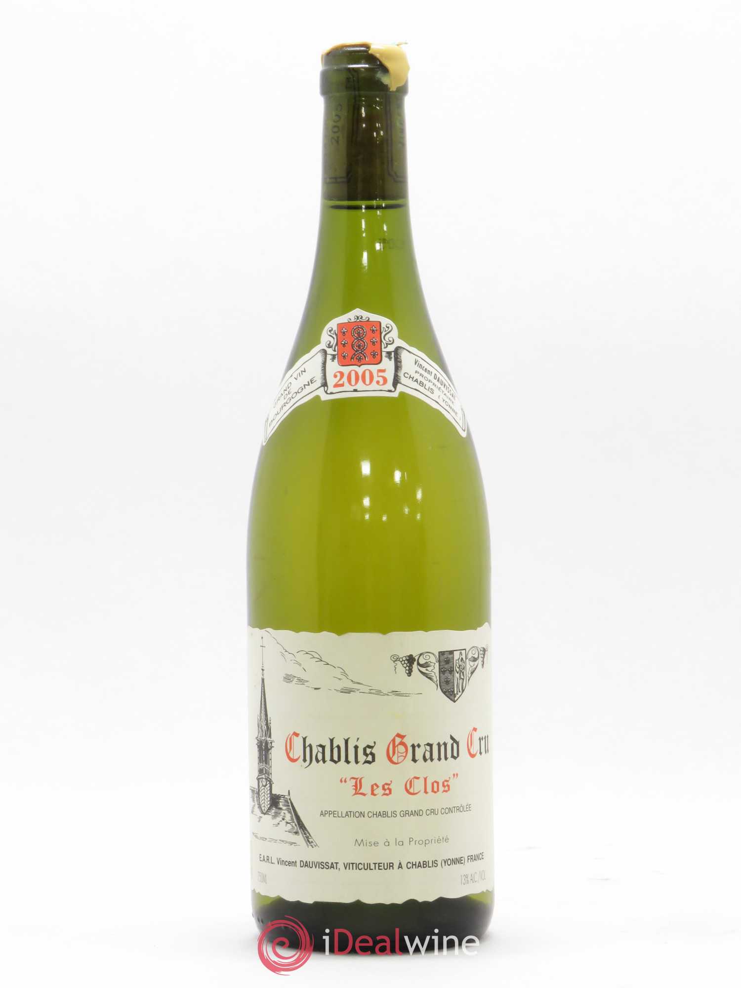 Chablis Grand Cru Les Clos Vincent Dauvissat (Domaine) 2005 - Lot de 1 bouteille - 0