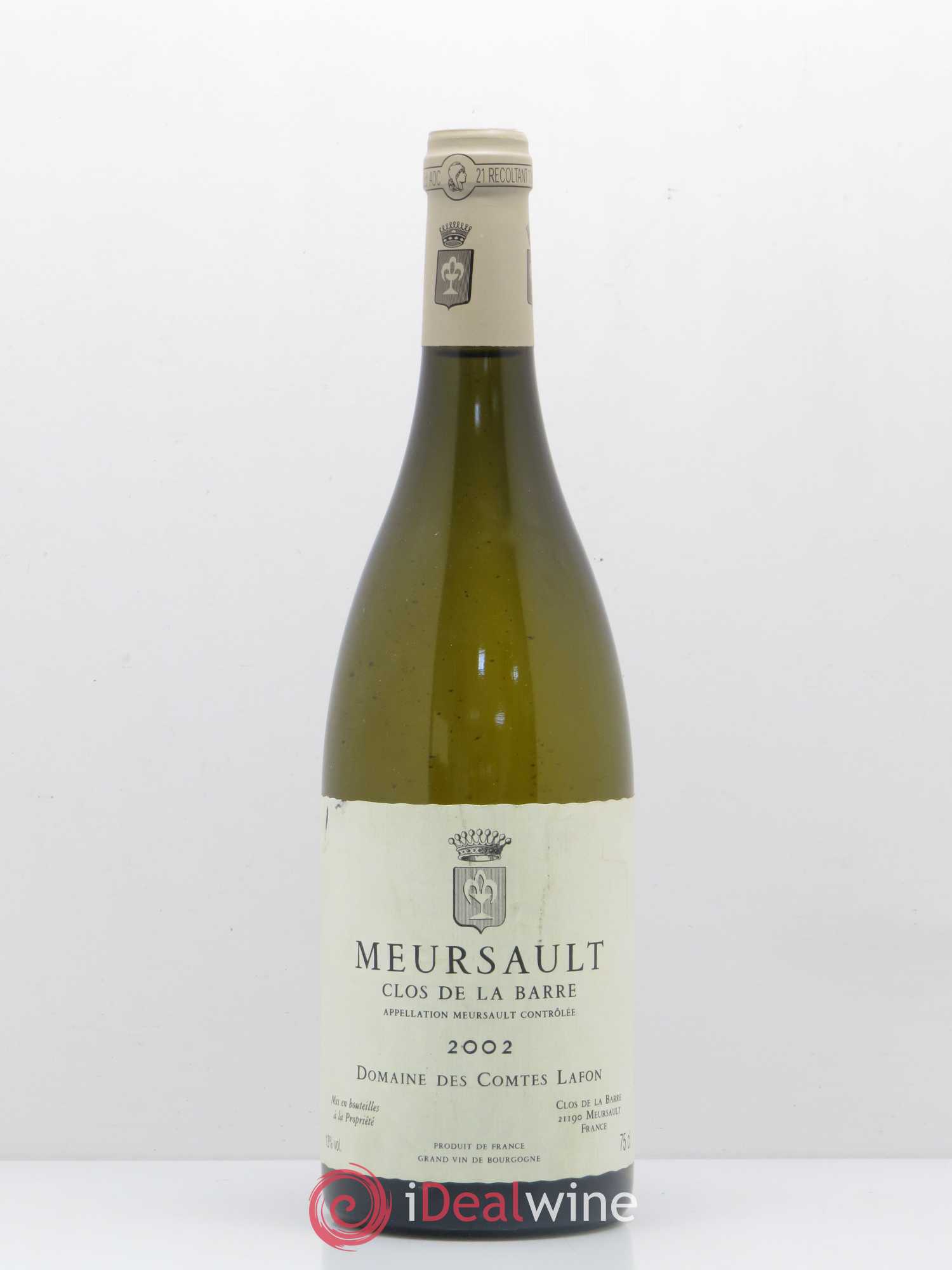 Meursault Clos de la Barre Comtes Lafon (Domaine des) 2002 - Lot de 1 bouteille - 0