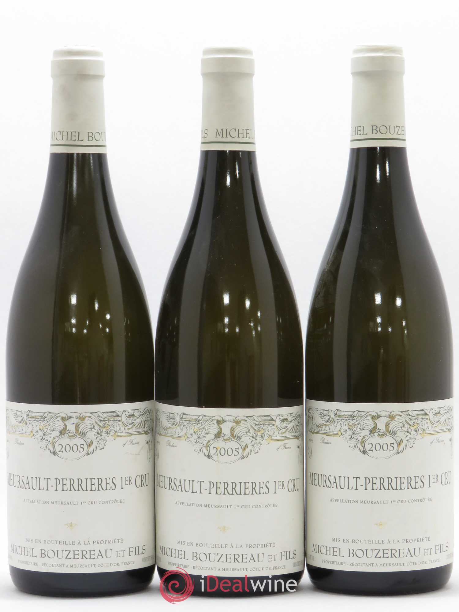 Meursault 1er Cru Perrières Michel Bouzereau et Fils (Domaine) 2005 - Lot de 3 bouteilles - 0