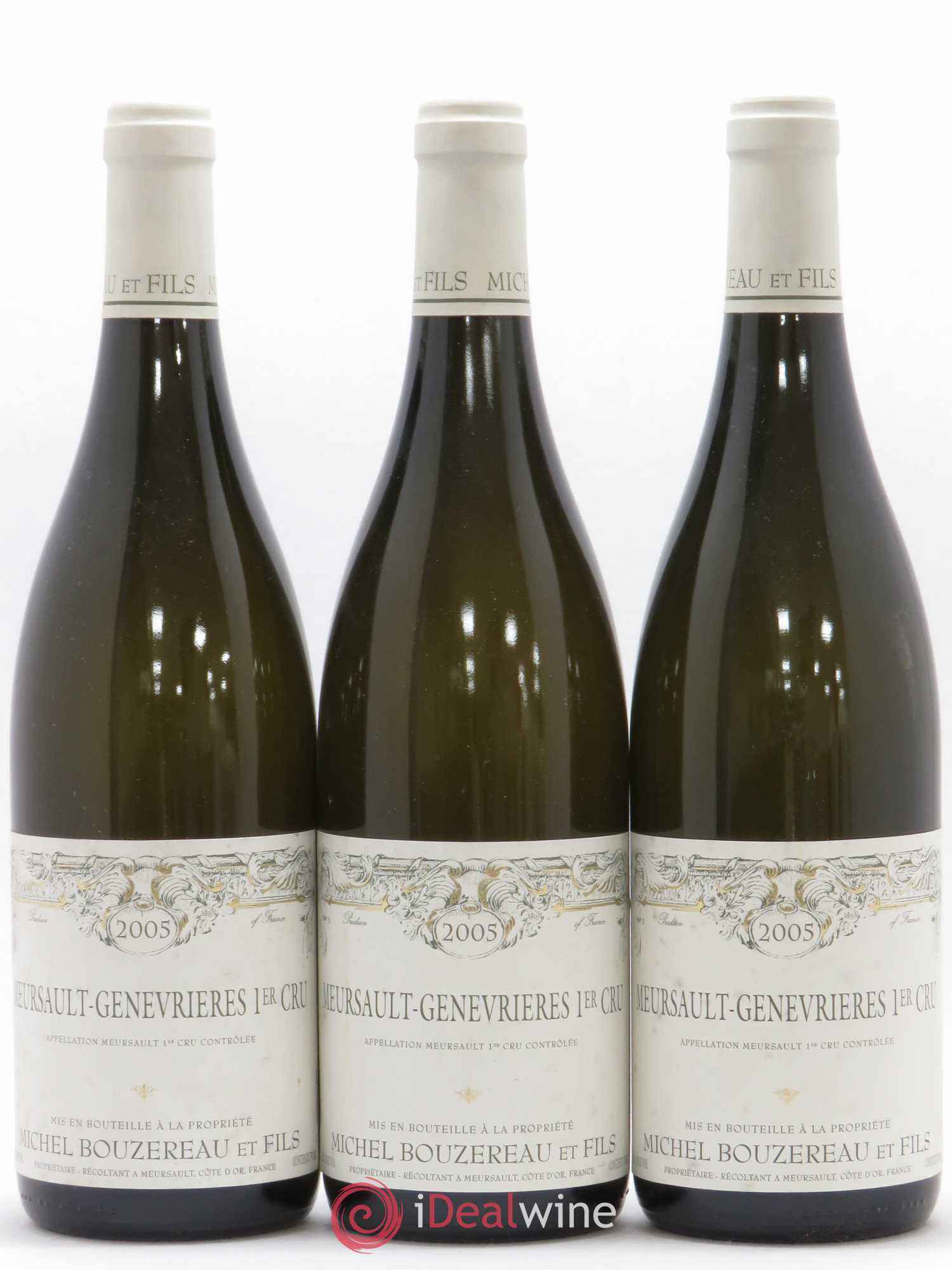 Meursault 1er Cru Les Genevrières Michel Bouzereau et Fils (Domaine) 2005 - Lot de 3 bouteilles - 0