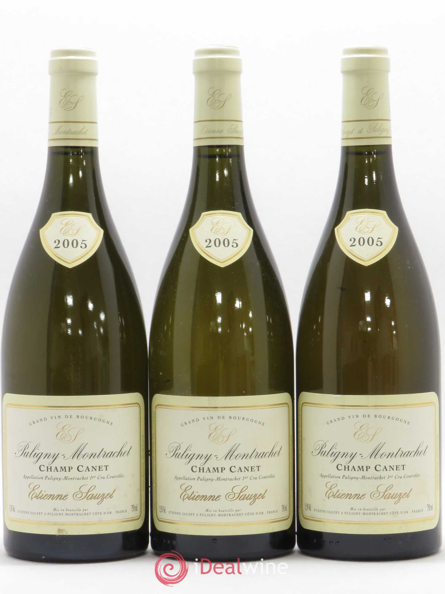 Puligny-Montrachet 1er Cru Champ Canet Etienne Sauzet 2005 - Lot de 3 bouteilles - 0