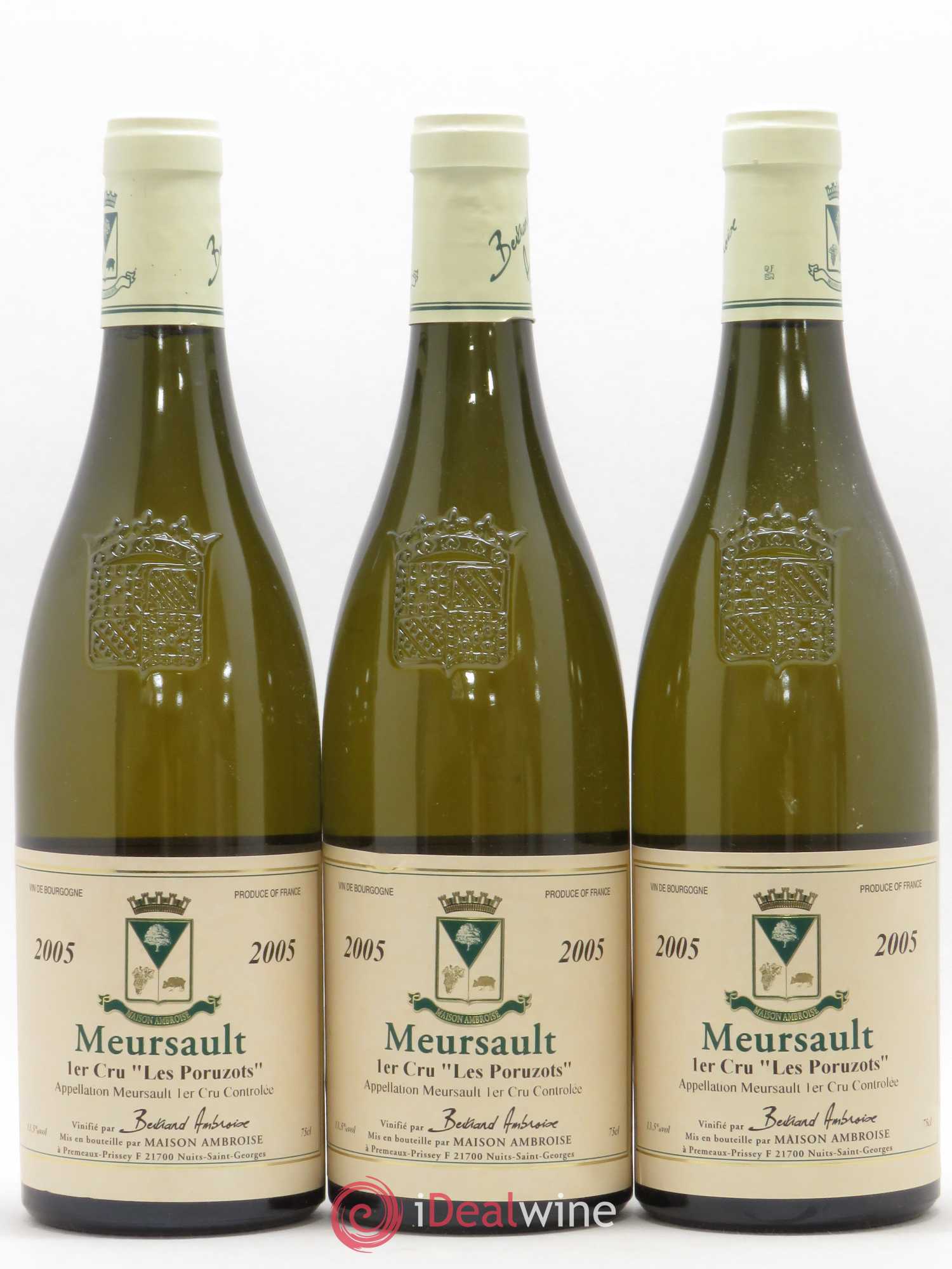 Meursault 1er Cru Les Poruzots Bertrand Ambroise 2005 - Posten von 3 Flaschen - 0