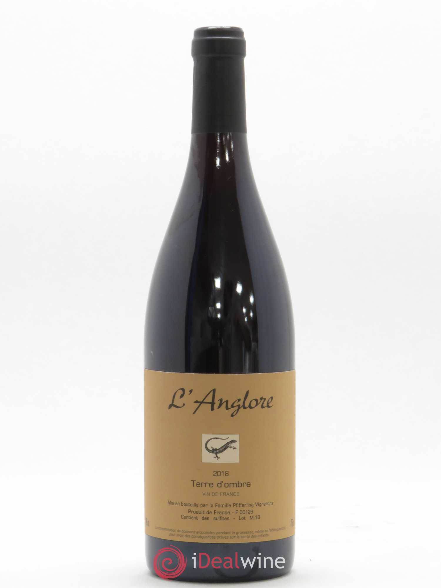 Vin de France Terre d'Ombre L'Anglore 2018 - Lot de 1 bouteille - 0