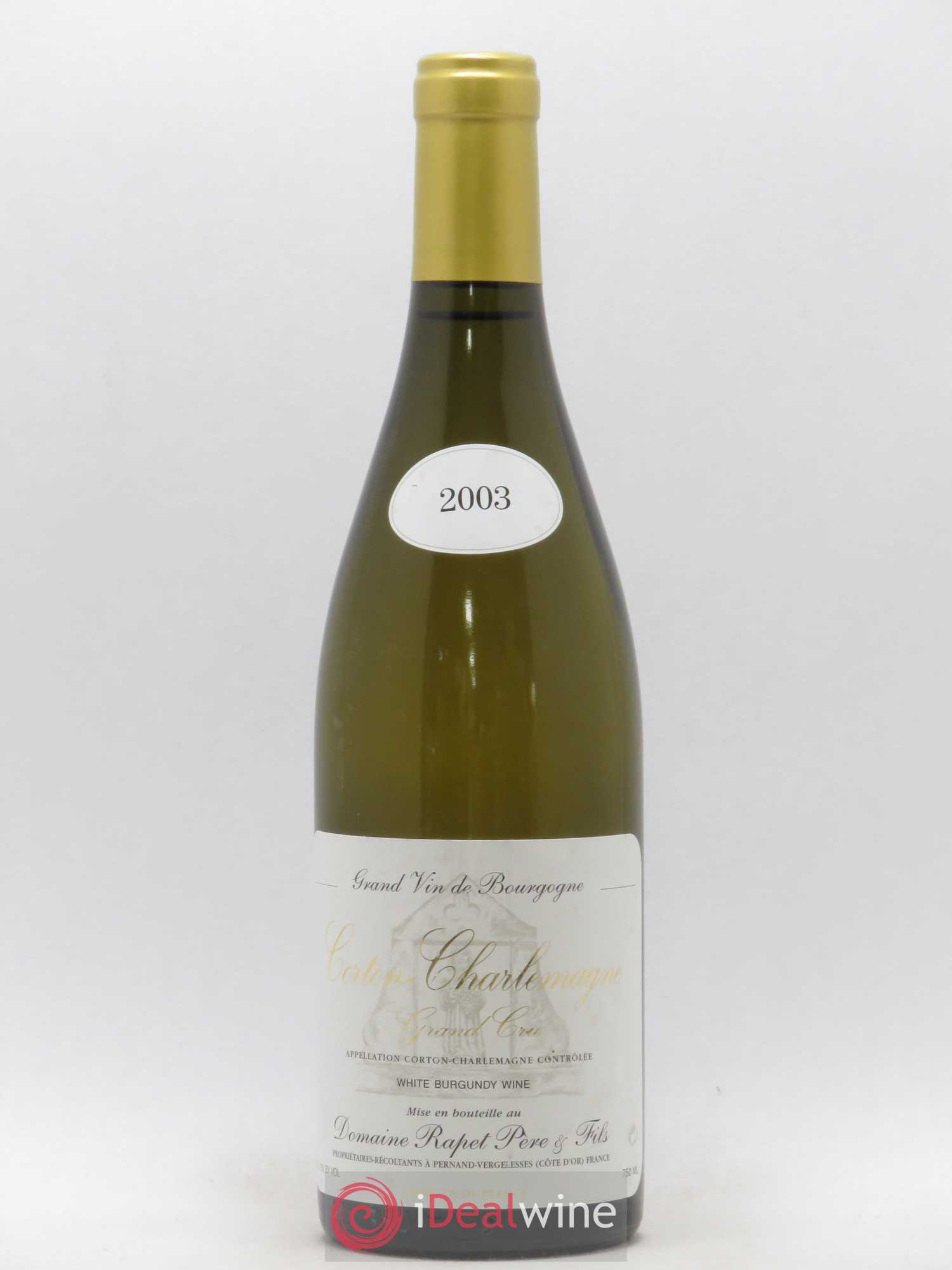 Corton-Charlemagne Grand Cru Rapet Père & Fils 2003 - Lot de 1 bouteille - 0