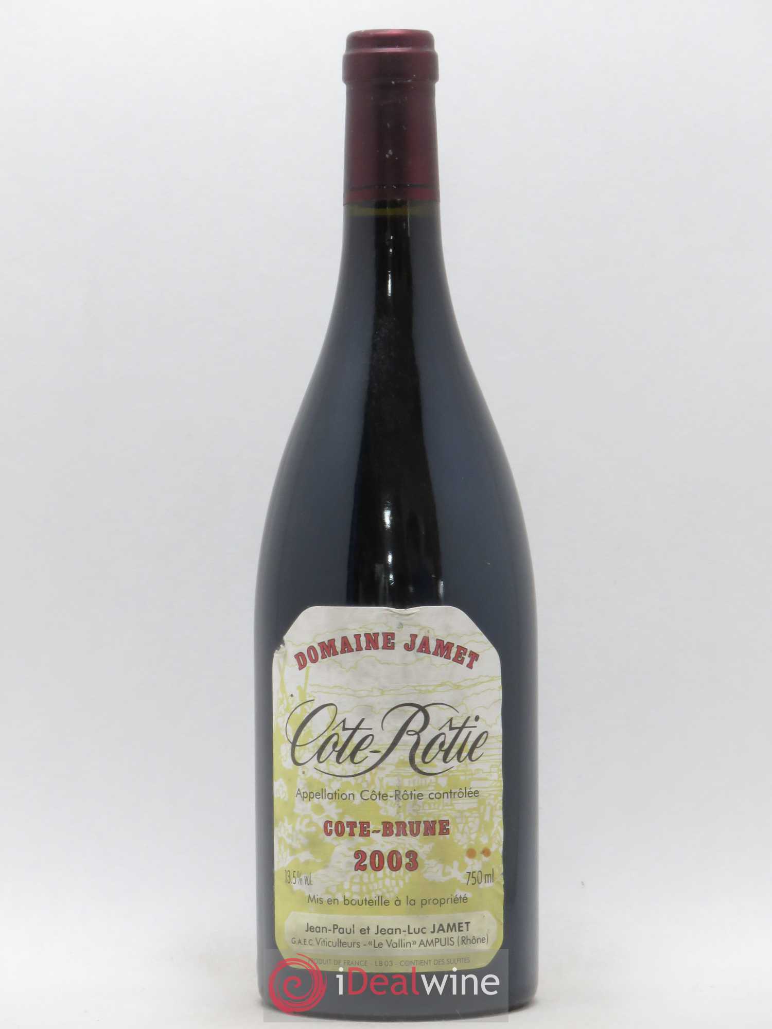 Côte-Rôtie Côte Brune Jamet (Domaine) 2003 - Lot de 1 bouteille - 0