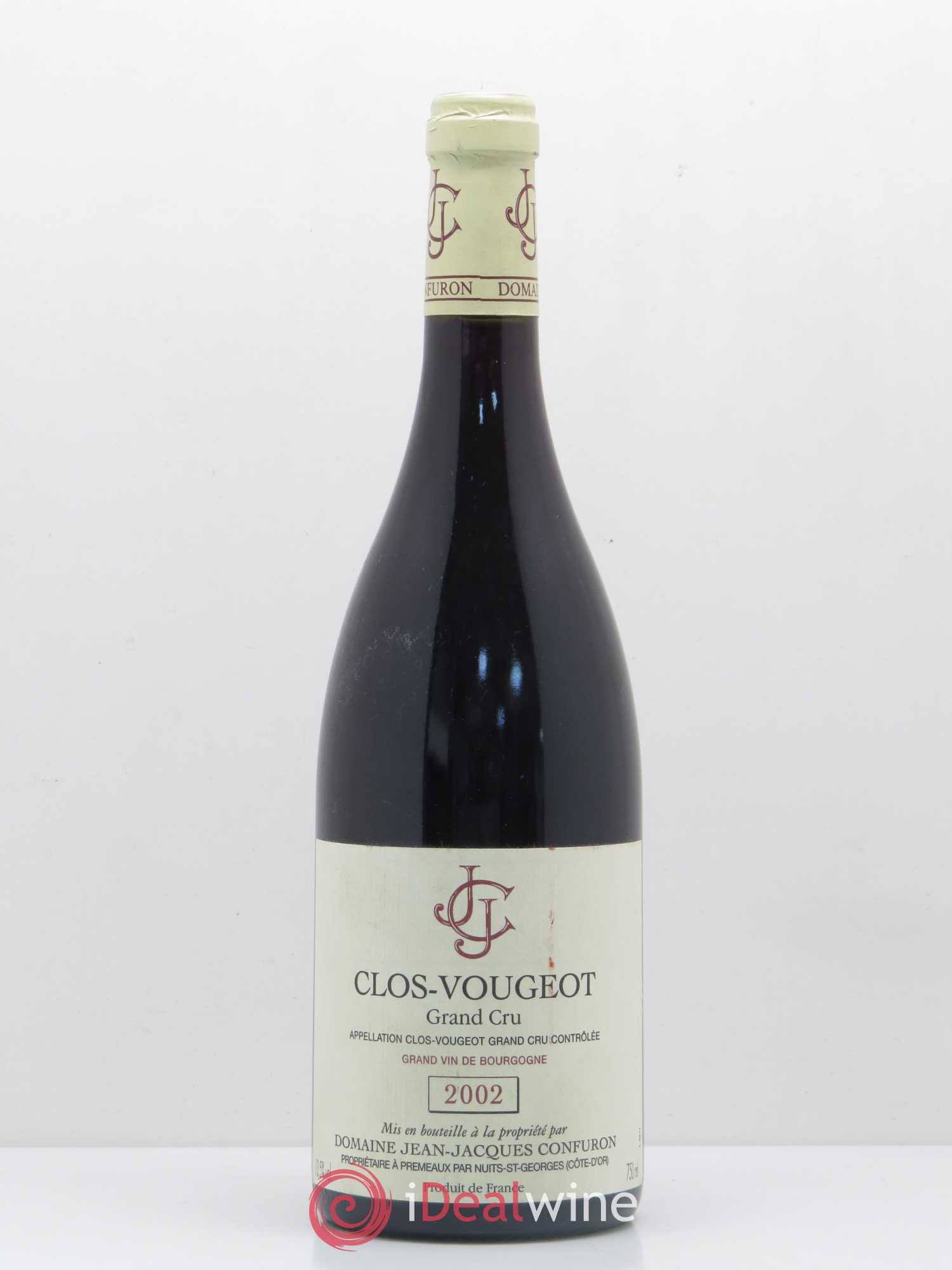 Clos de Vougeot Grand Cru Jean-Jacques Confuron 2002 - Lot de 1 bouteille - 0
