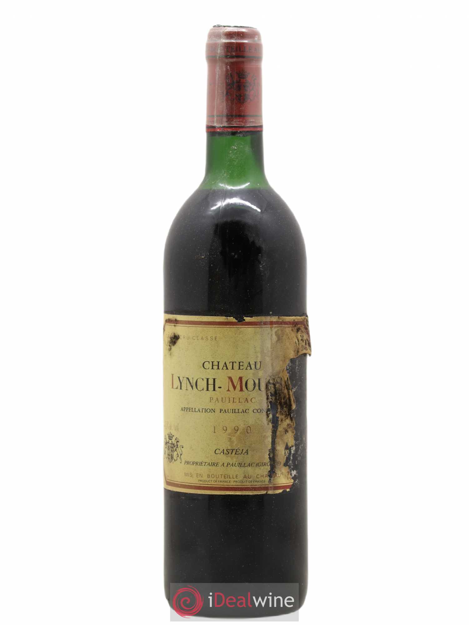 Château Lynch Moussas 5ème Grand Cru Classé 1990 - Lot de 1 bouteille - 0