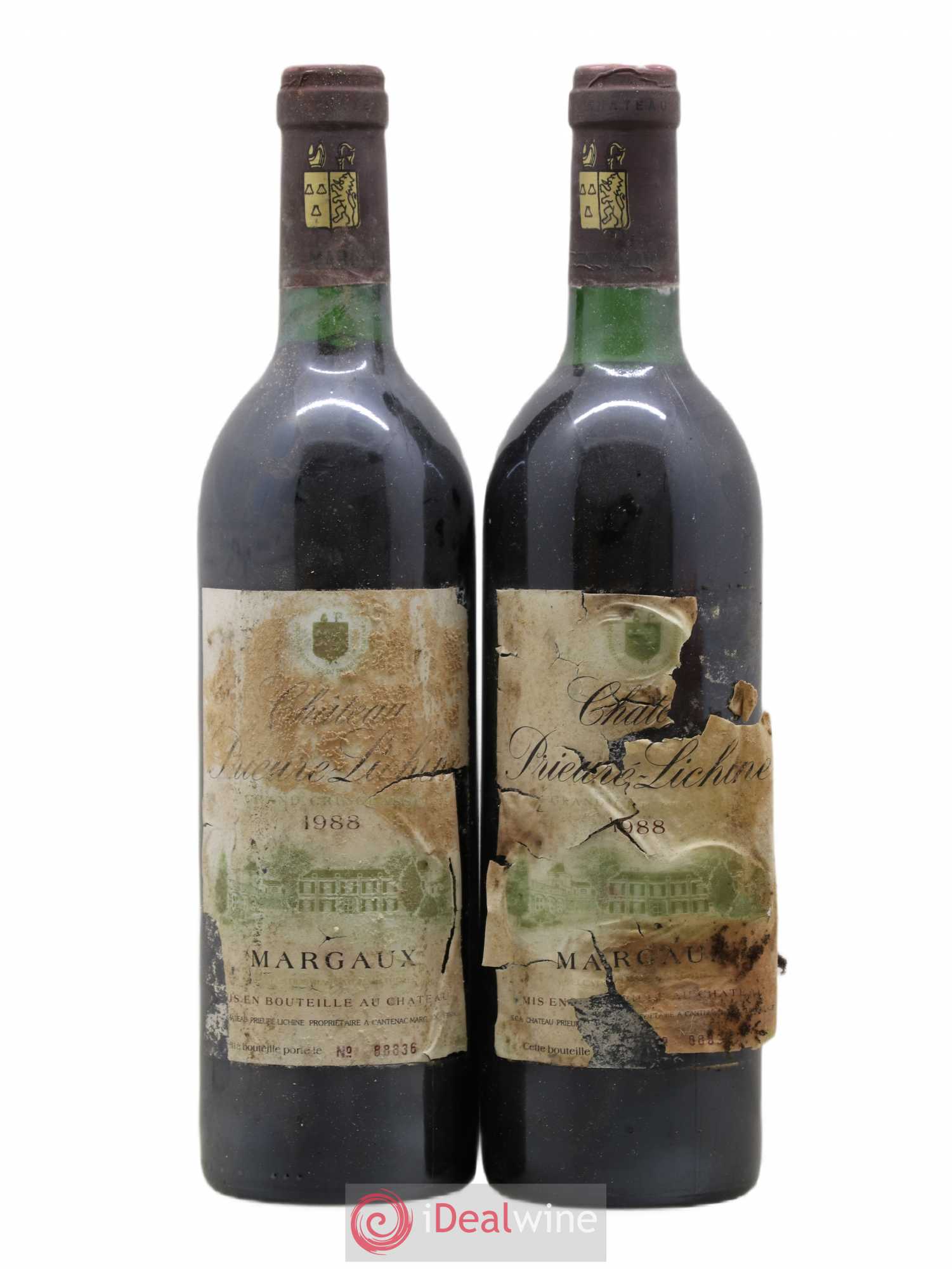 Château Prieuré Lichine 4ème Grand Cru Classé 1988 - Lot de 2 bouteilles - 0